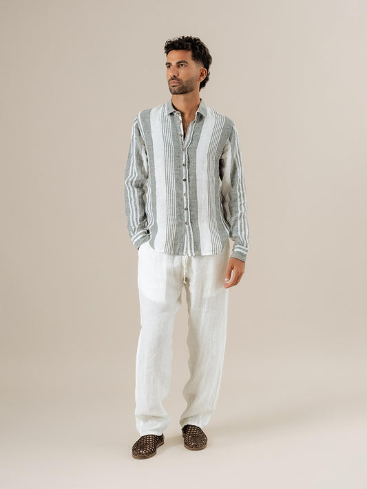 Pantaloni Amalfi Battista Latte PANTALONE AMALFI battista 33 Bottega Di Brunella