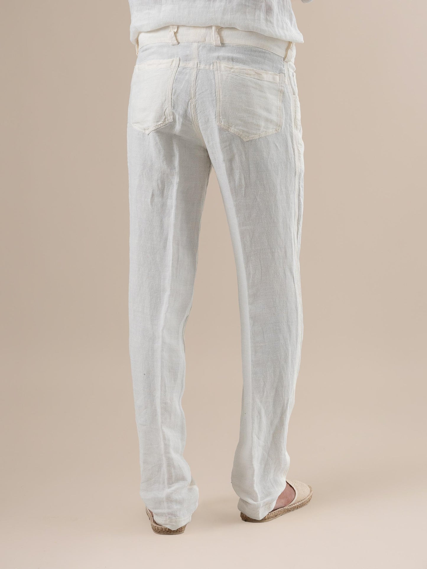 Pantaloni Emanuel Lino Medio Latte PANTALONE EMANUEL LINO MEDIO 33 Bottega Di Brunella