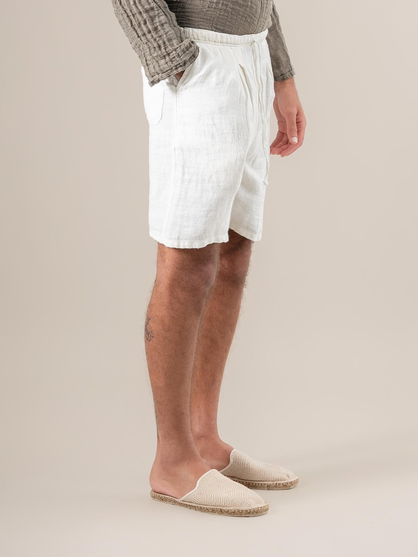 Bermuda Domenico Tela Country Latte BERMUDA DOMENICO tela country 33 Bottega Di Brunella
