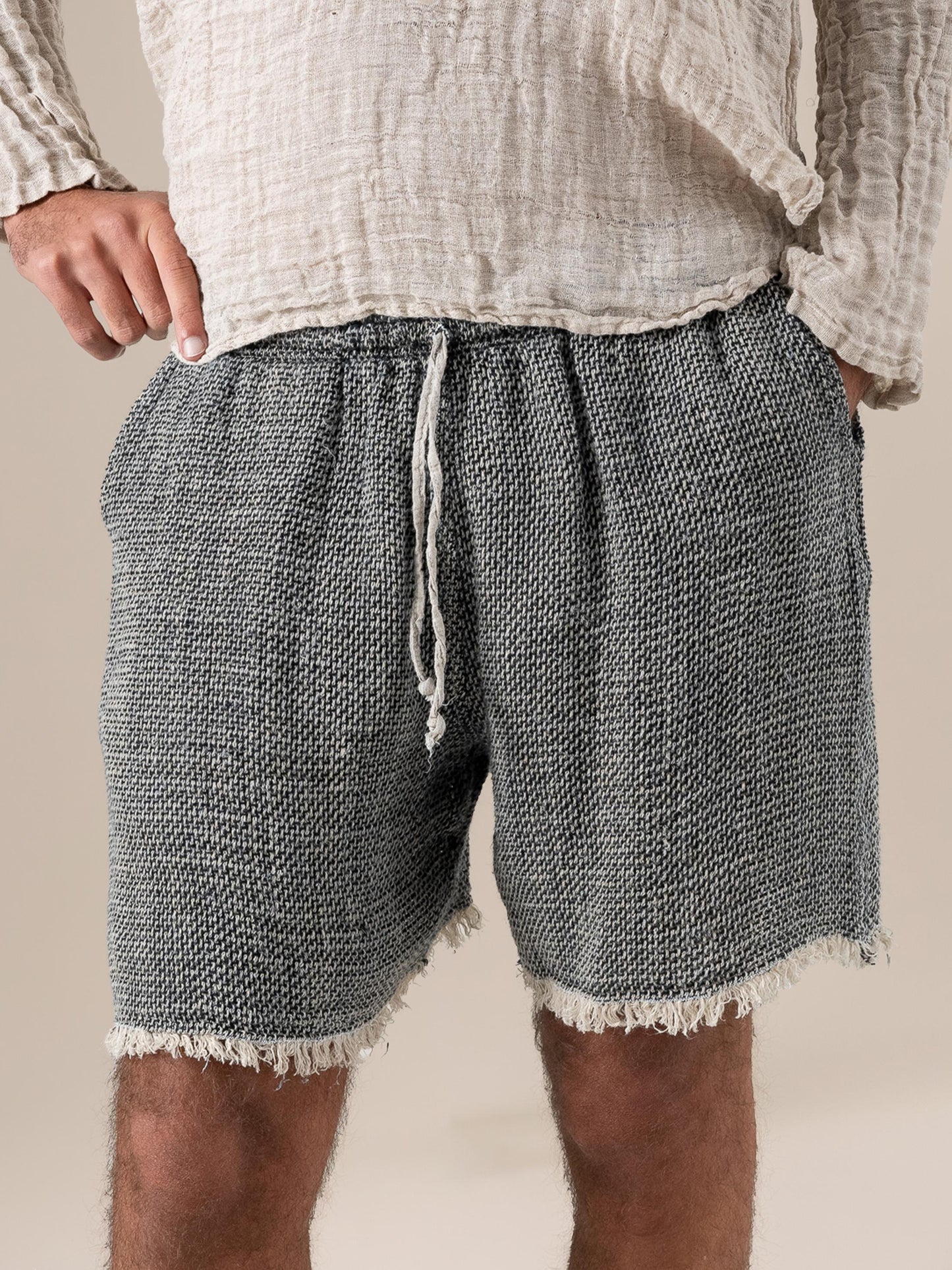 Shorts Amalfi Aida Nera Naturale SHORT AMALFI aida nera 12 Bottega Di Brunella