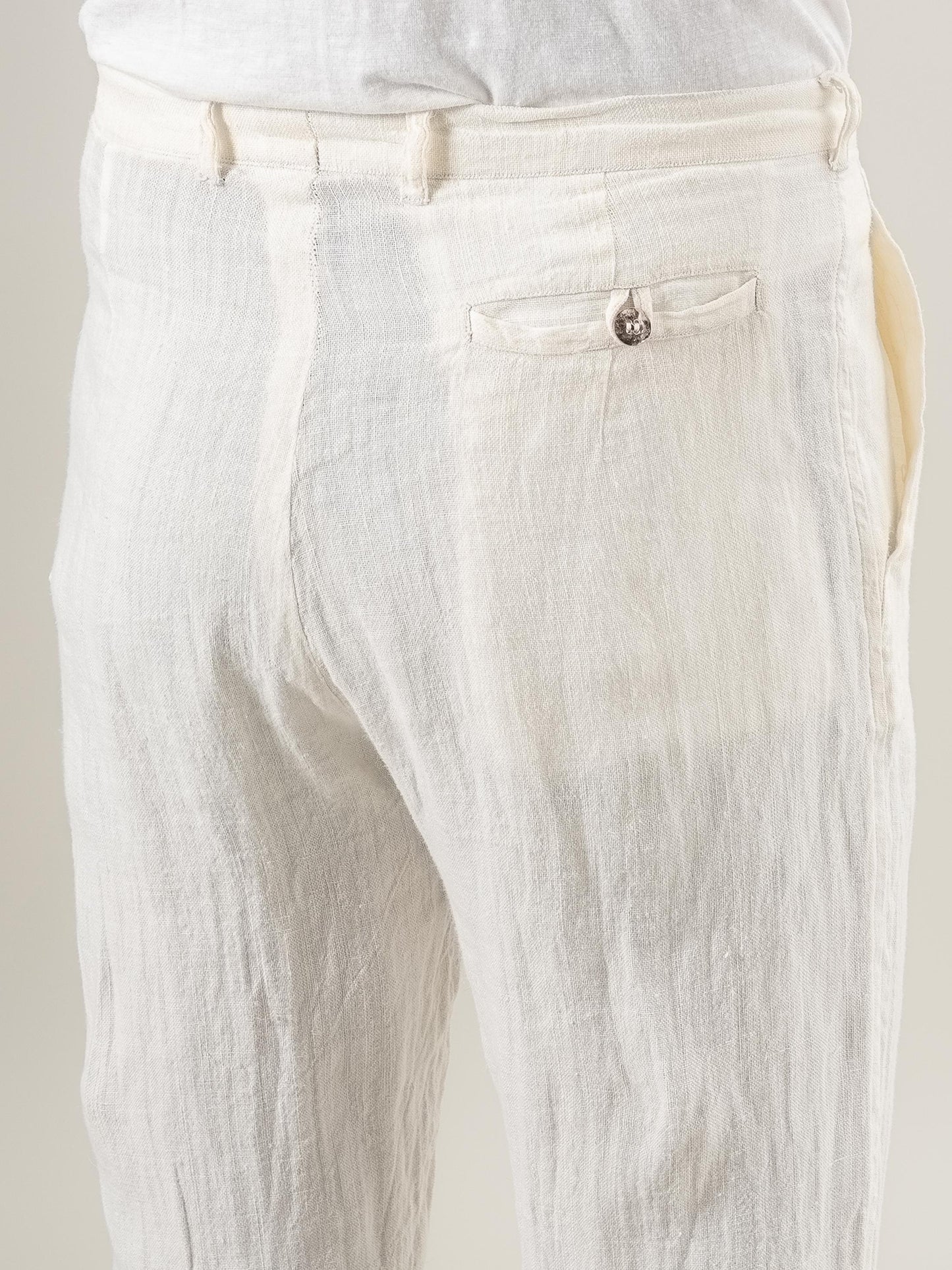 Pantalone Luca Tela Country Latte PANTALONE LUCA tela country 33 Bottega Di Brunella
