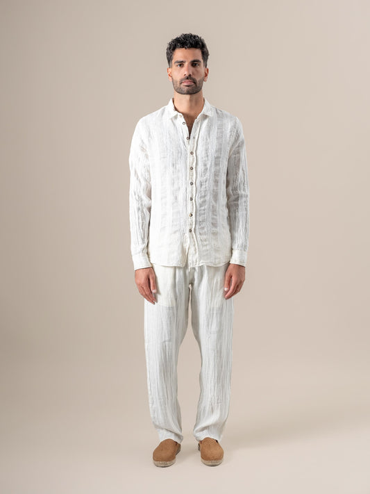 Pantalone Amalfi Tela Country Latte PANTALONE AMALFI tela country 33 Bottega Di Brunella