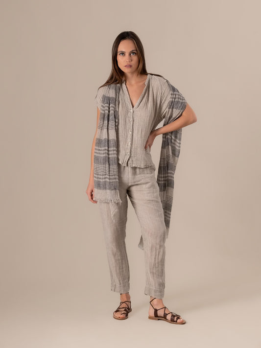 Pantalone Pegaso Battista Naturale PANTALONE PEGASO battista 12 Bottega Di Brunella