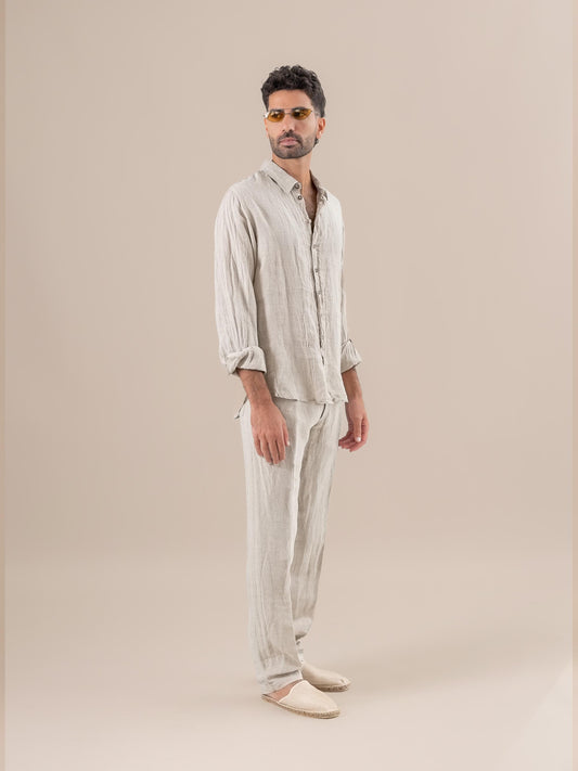 Pantalone Emanuel Lino Medio Naturale PANTALONE EMANUEL LINO MEDIO 12 Bottega Di Brunella