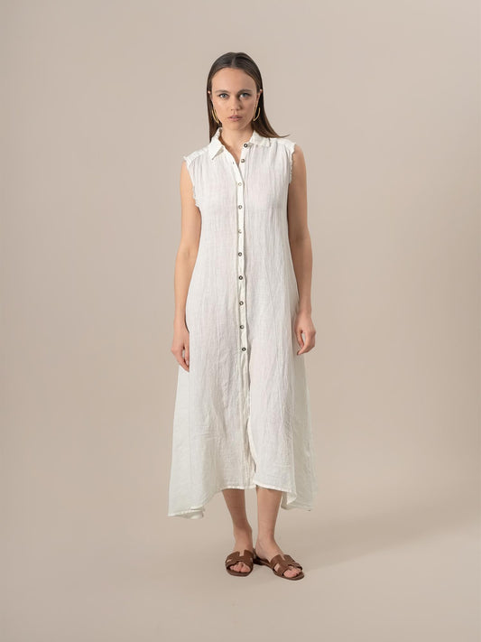 Vestito Orchidea Battista Latte VESTITO ORCHIDEA BATTISTA 33 Bottega Di Brunella