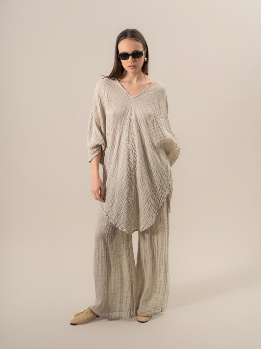 Camicia Fausta Garzata Naturale CAMICIA FAUSTA garzata 12 Bottega Di Brunella