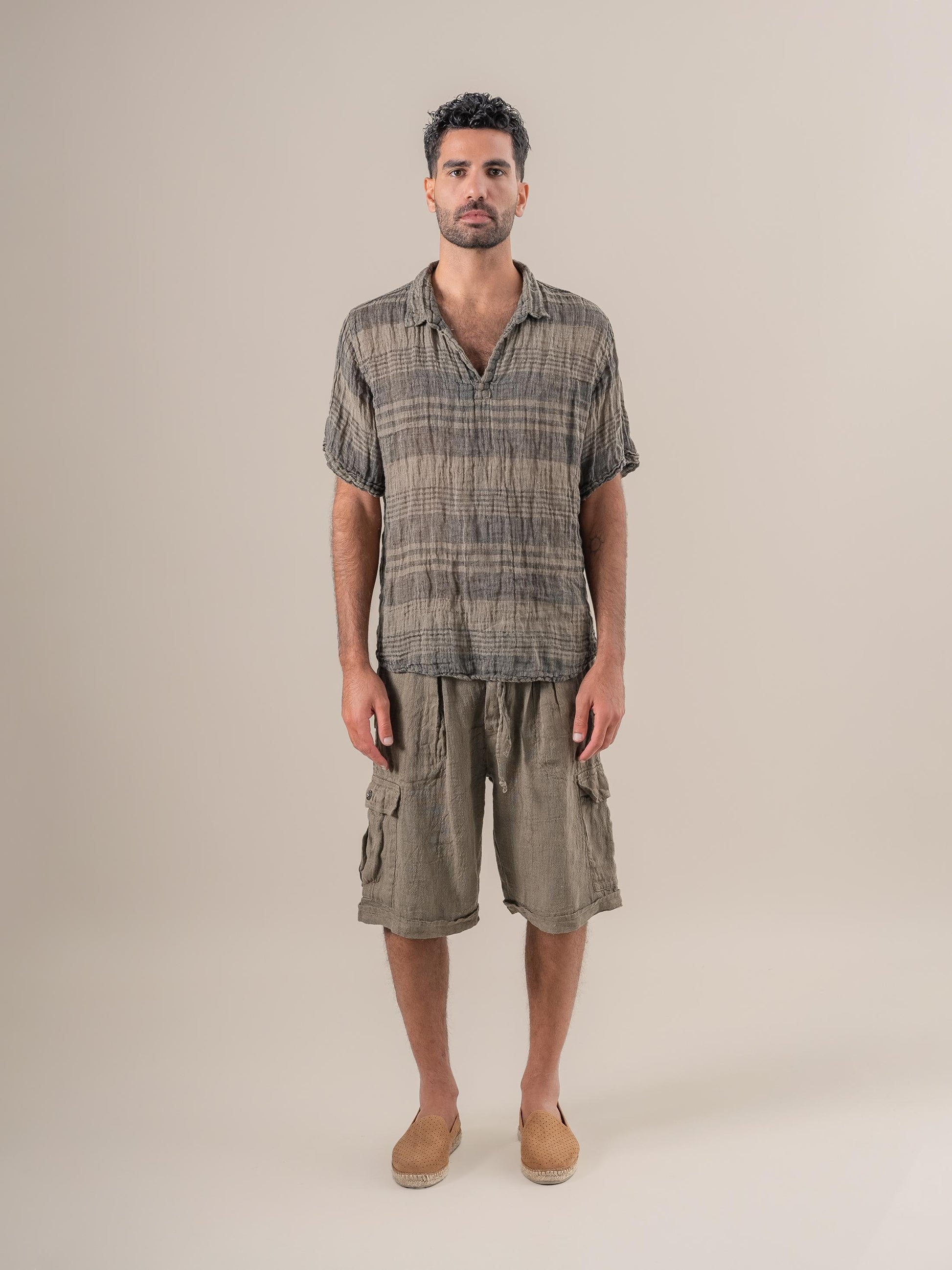 Camicia Monica Garza Moma Fossile CAMICIA MONICA garza moma 284 Bottega Di Brunella