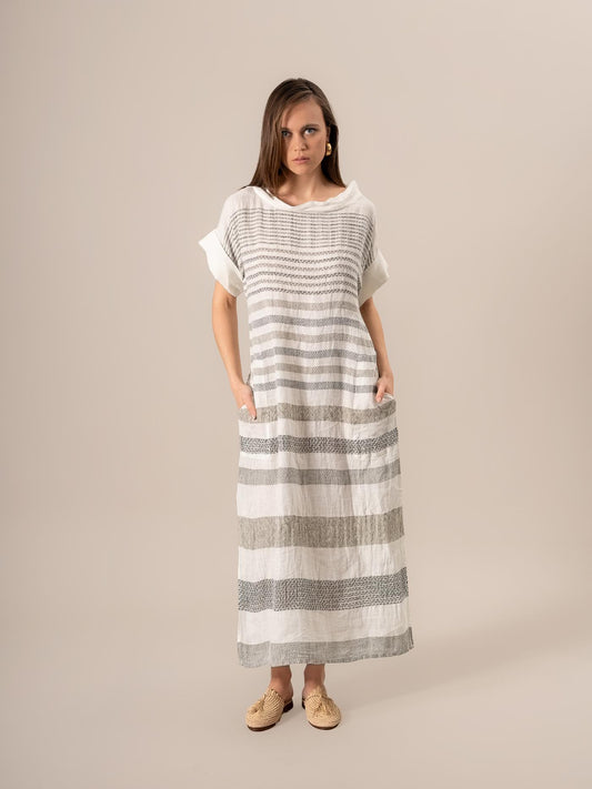 Vestito Titanic Taglio Patch Rosmarino Latte VESTITO TITANIC T. PATCH ROS 33 Bottega Di Brunella