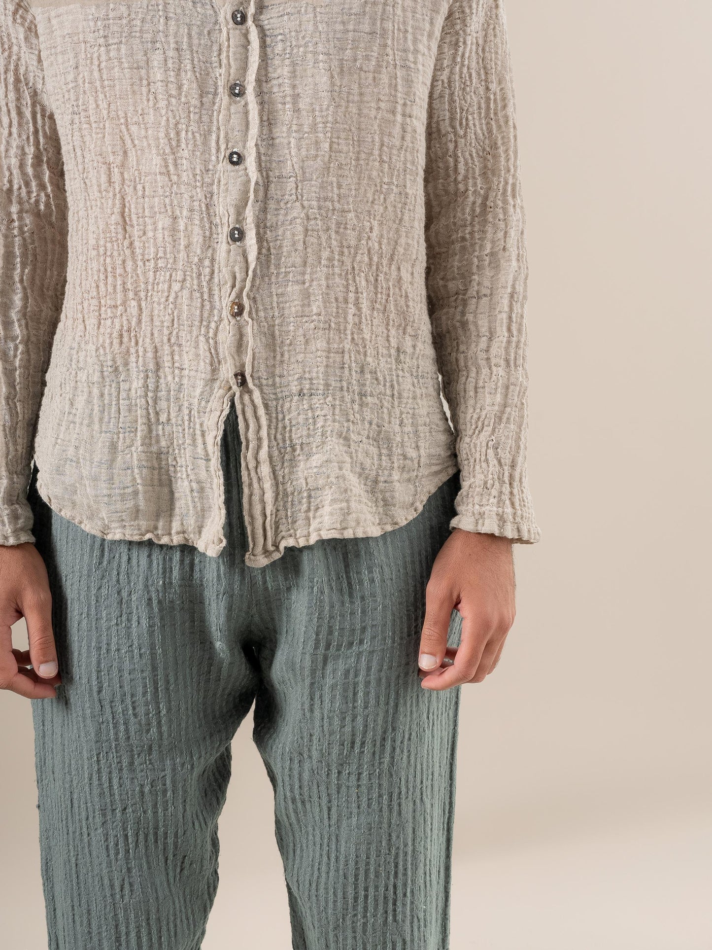Camicia Marco Garzata Naturale CAMICIA MARCO garzata 12 Bottega Di Brunella