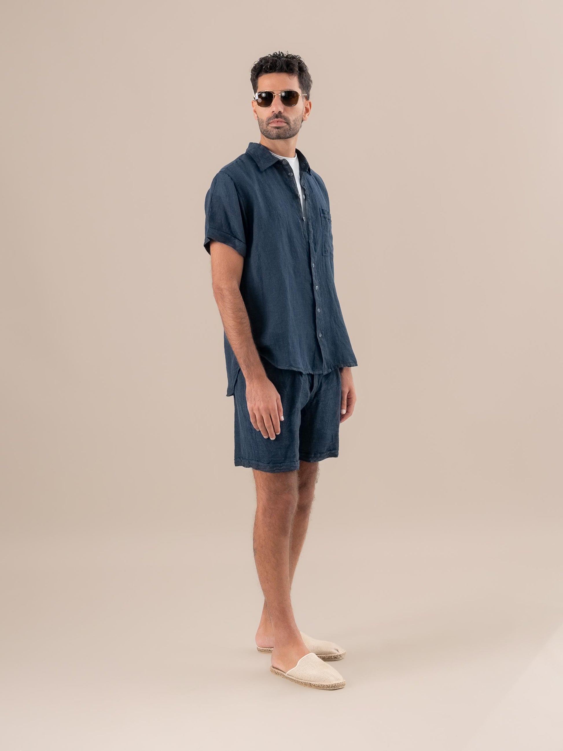 Camicia Peppe Battista Borragine CAMICIA PEPPE m/m collo battista 265 Bottega Di Brunella