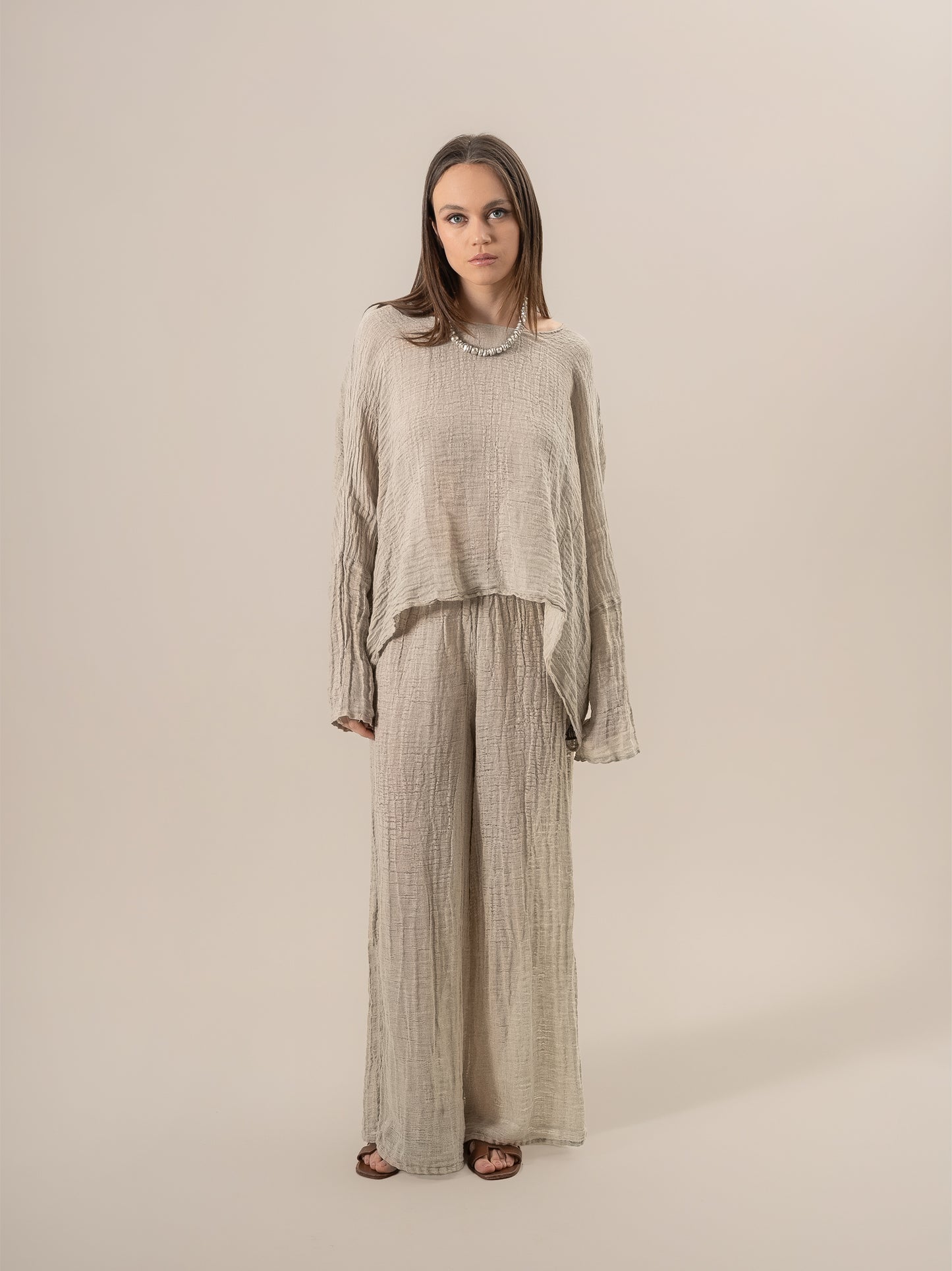 Camicia Gemma Garzata Naturale CAMICIA GEMMA garzata 12 Bottega Di Brunella 