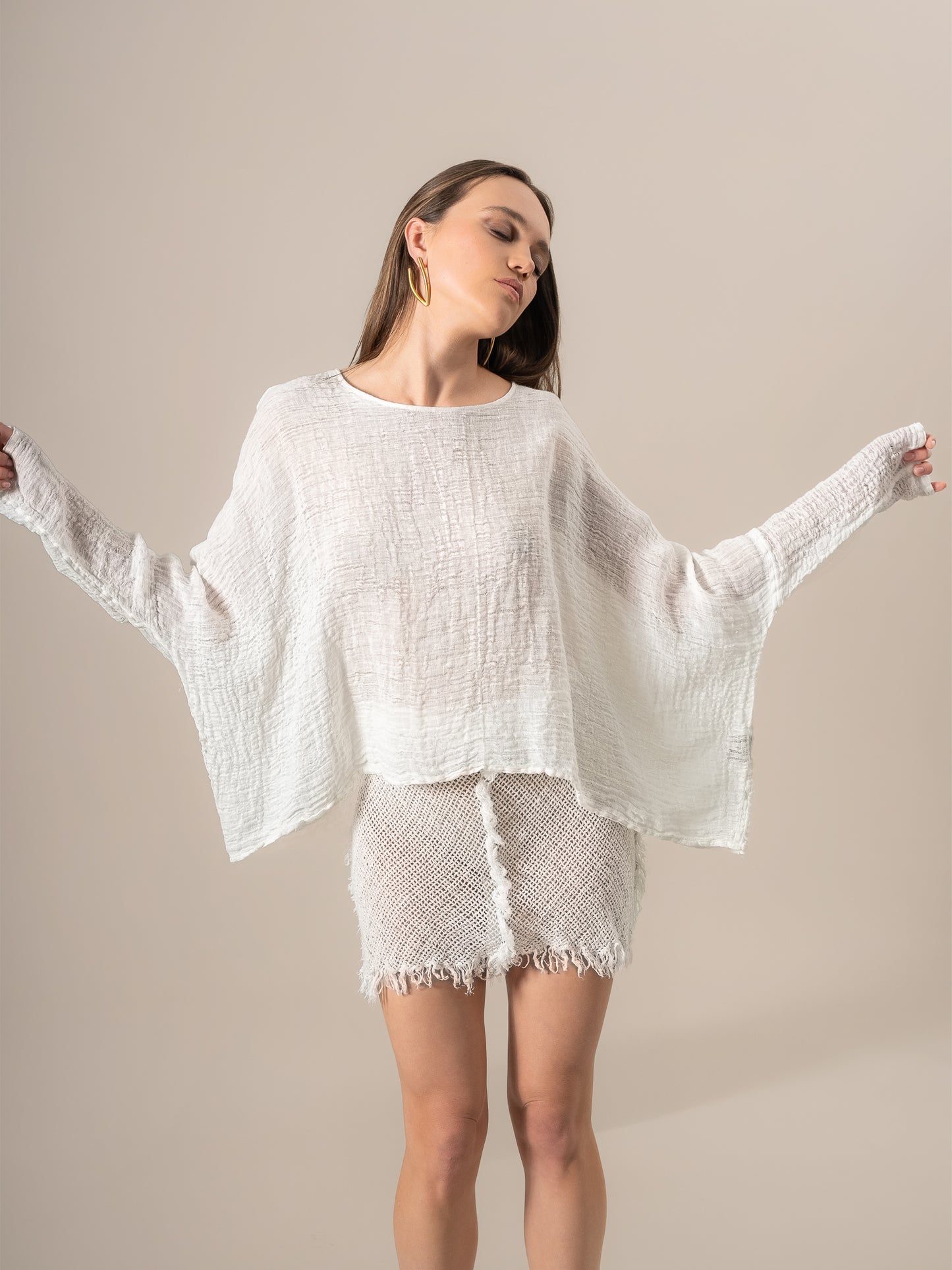 Camicia Gemma Garzata Latte CAMICIA GEMMA garzata 33 Bottega Di Brunella 