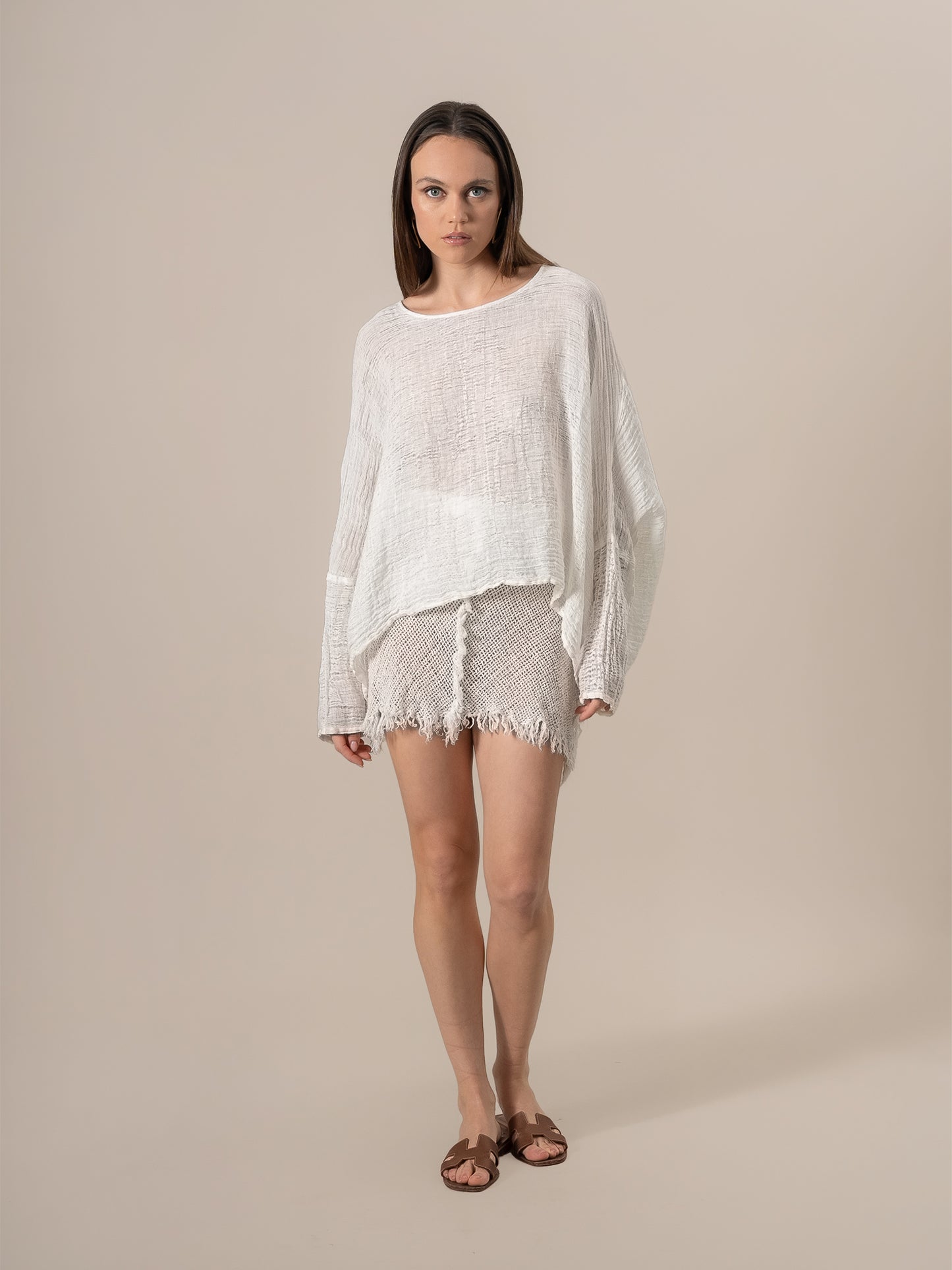Camicia Gemma Garzata Latte CAMICIA GEMMA garzata 33 Bottega Di Brunella 