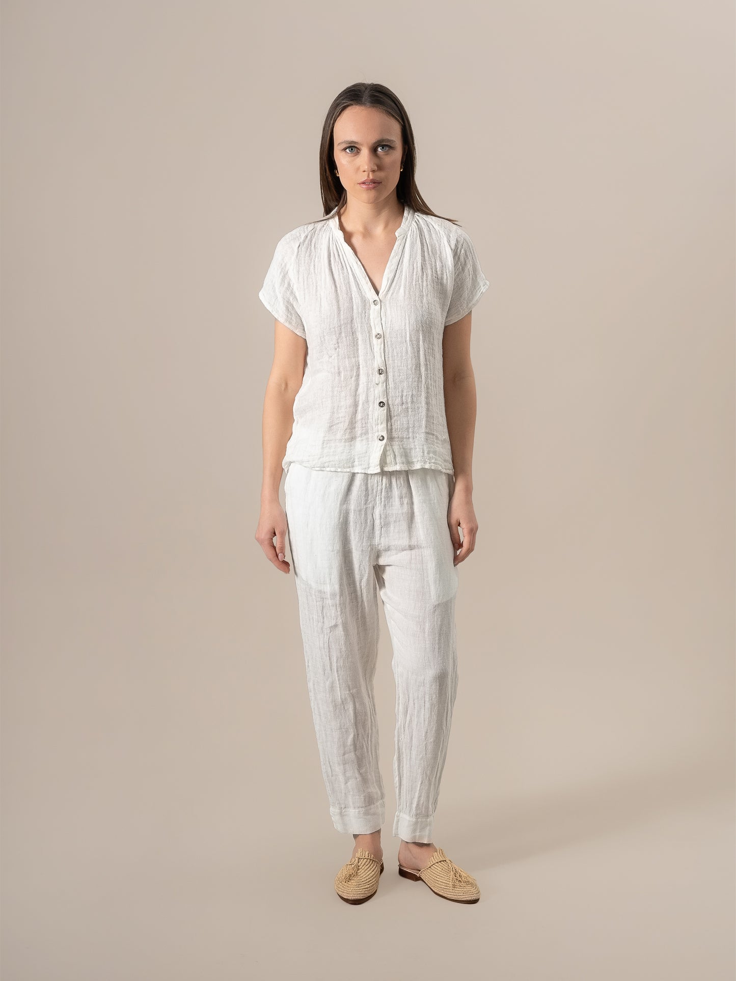Pantalone Pegaso Battista Latte PANTALONE PEGASO battista 33 Bottega Di Brunella 