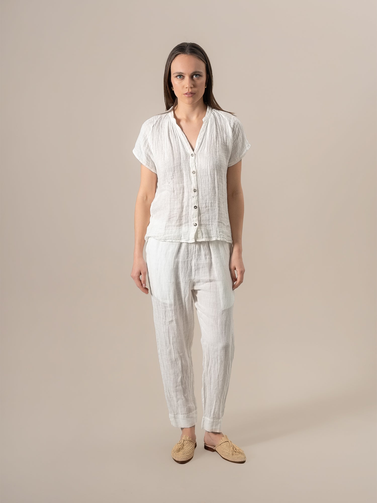 Pantalone Pegaso Battista Latte PANTALONE PEGASO battista 33 Bottega Di Brunella 