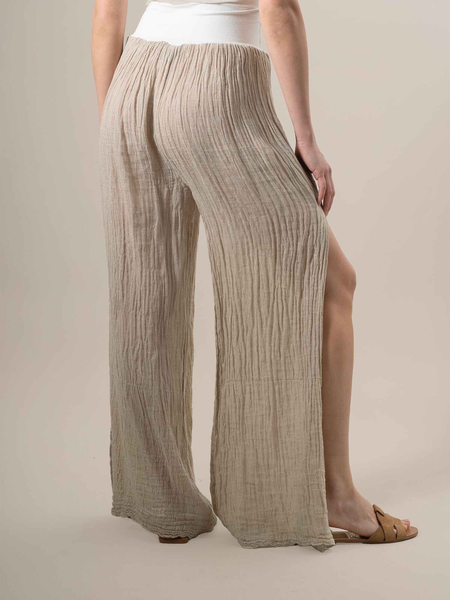Pantalone Pesce Garzata Naturale PANTALONE PESCE GARZATA 12 Bottega Di Brunella 