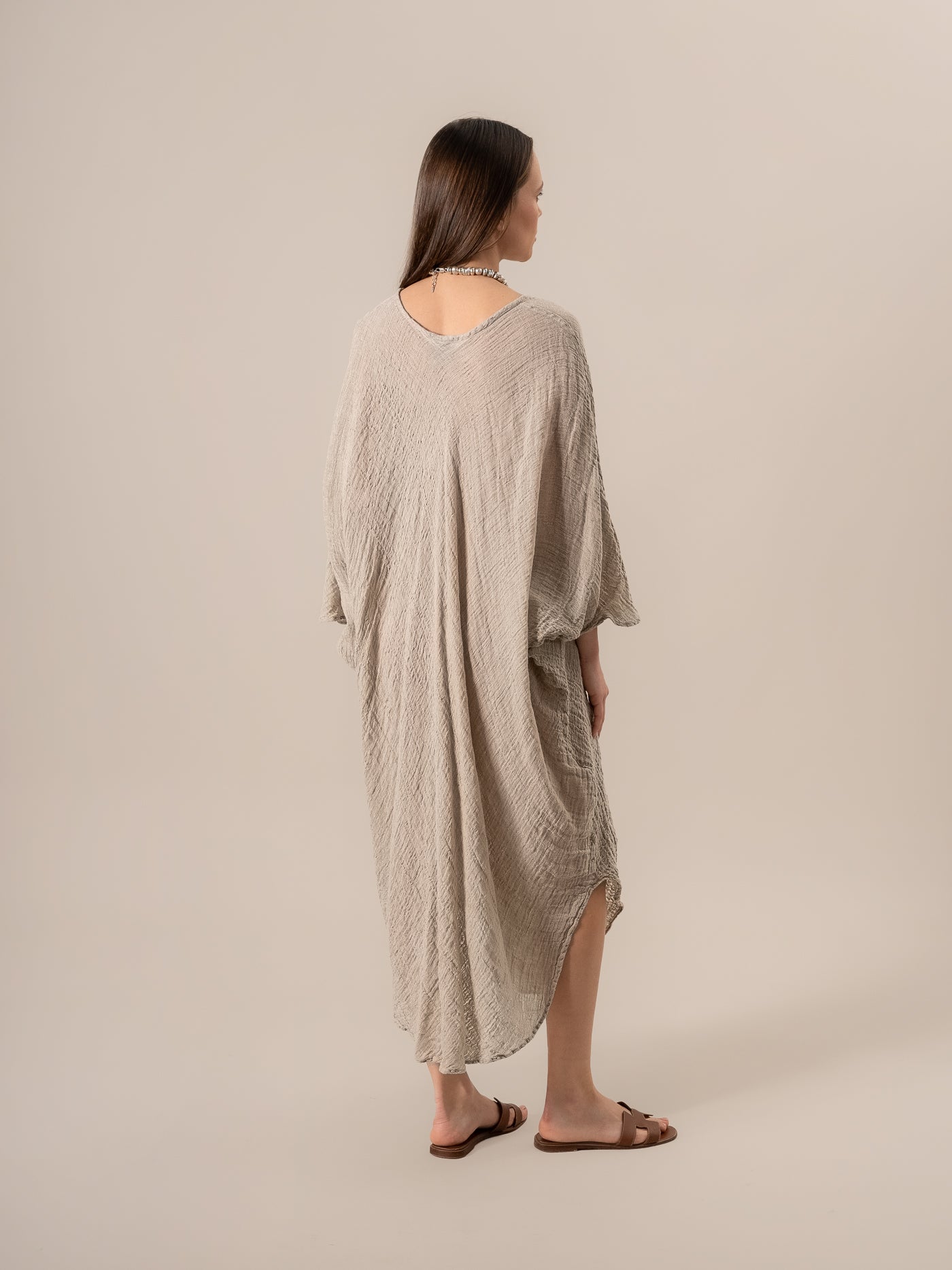 Vestito Fausta Garzata Naturale VESTITO FAUSTA garzata 12 Bottega Di Brunella 
