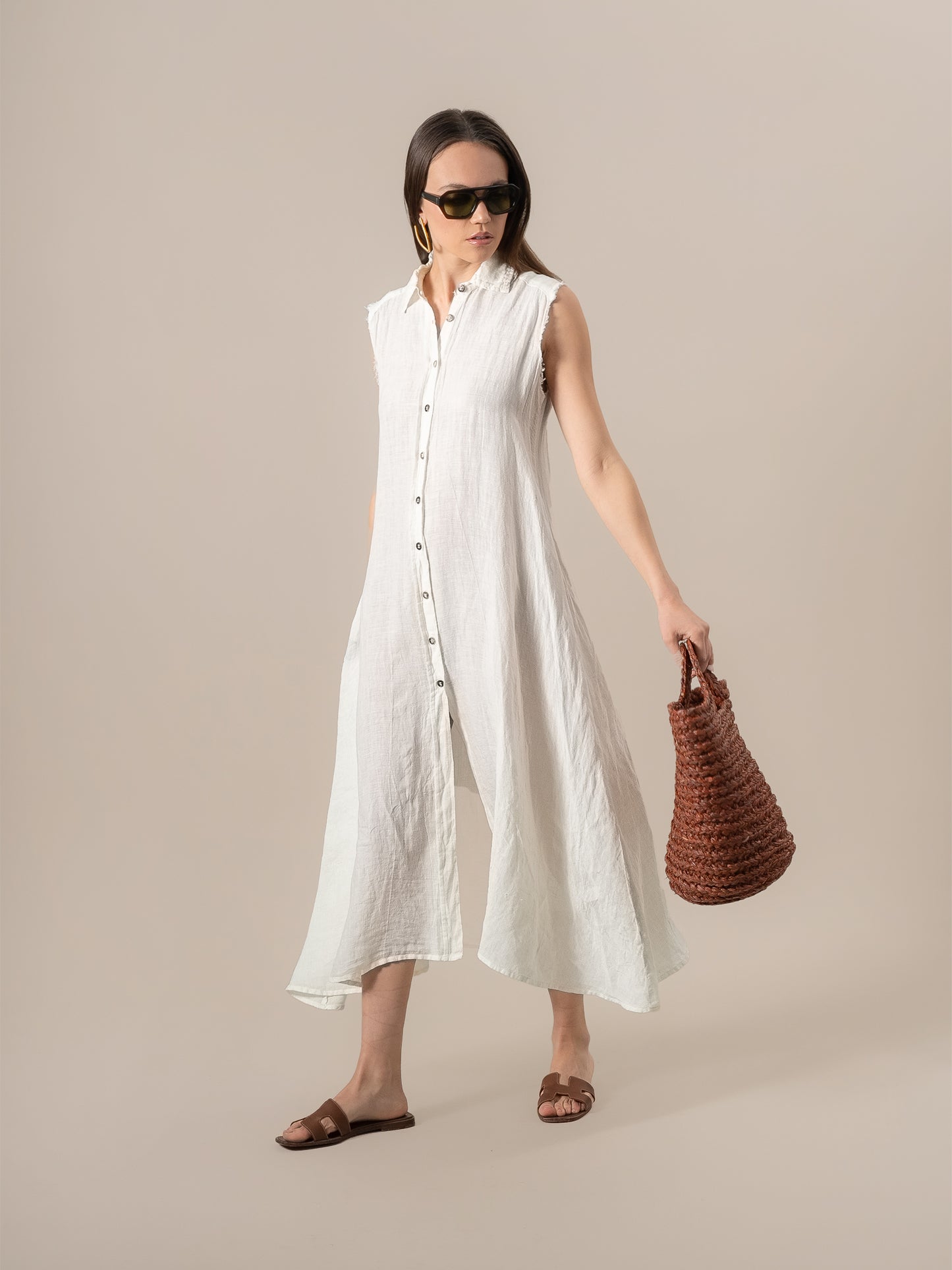 Vestito Orchidea Battista Latte VESTITO ORCHIDEA BATTISTA 33 Bottega Di Brunella 