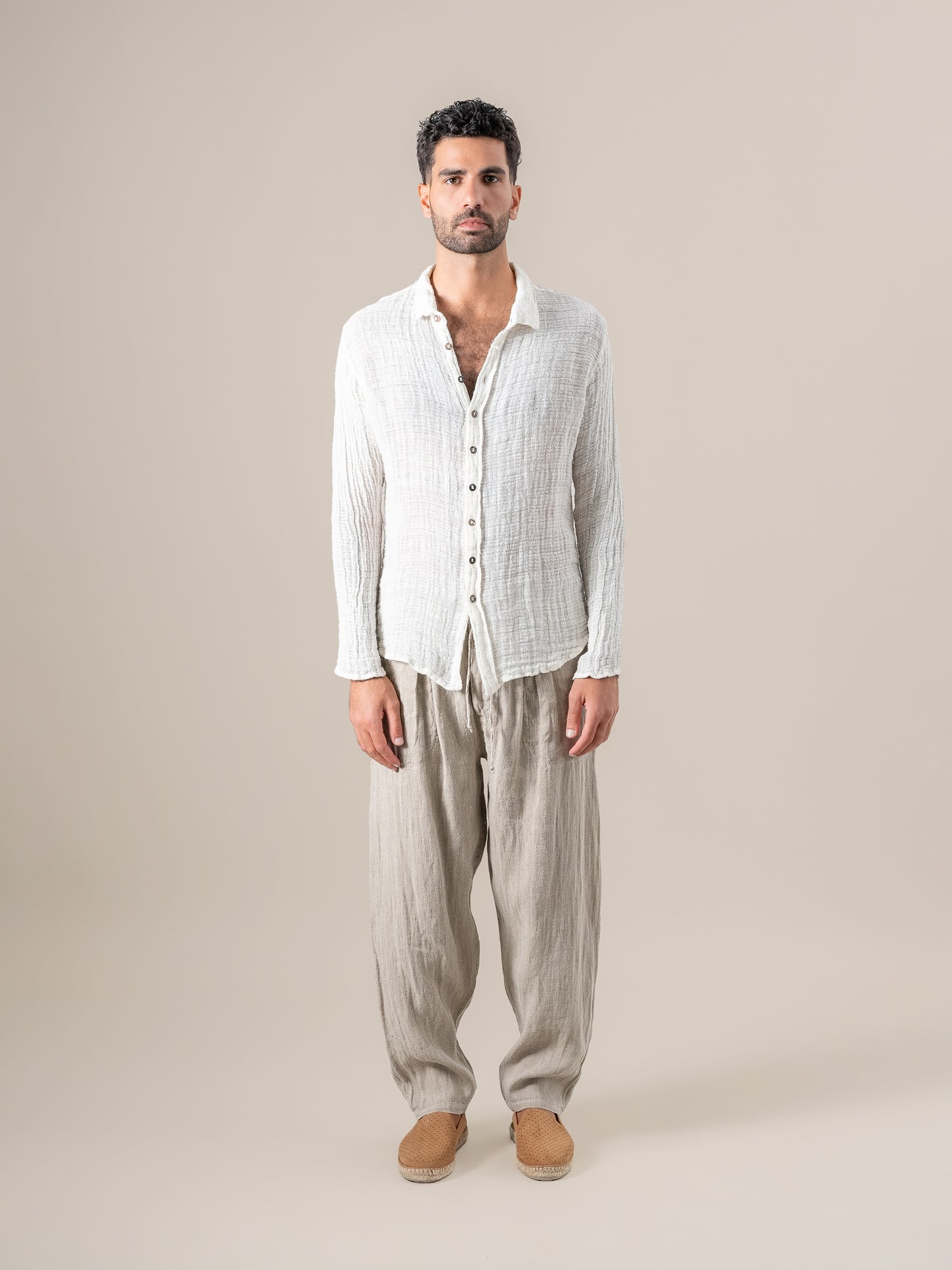 Pantalone Paolo Tela Country Naturale PANTALONE PAOLO tela country 12 Bottega Di Brunella 