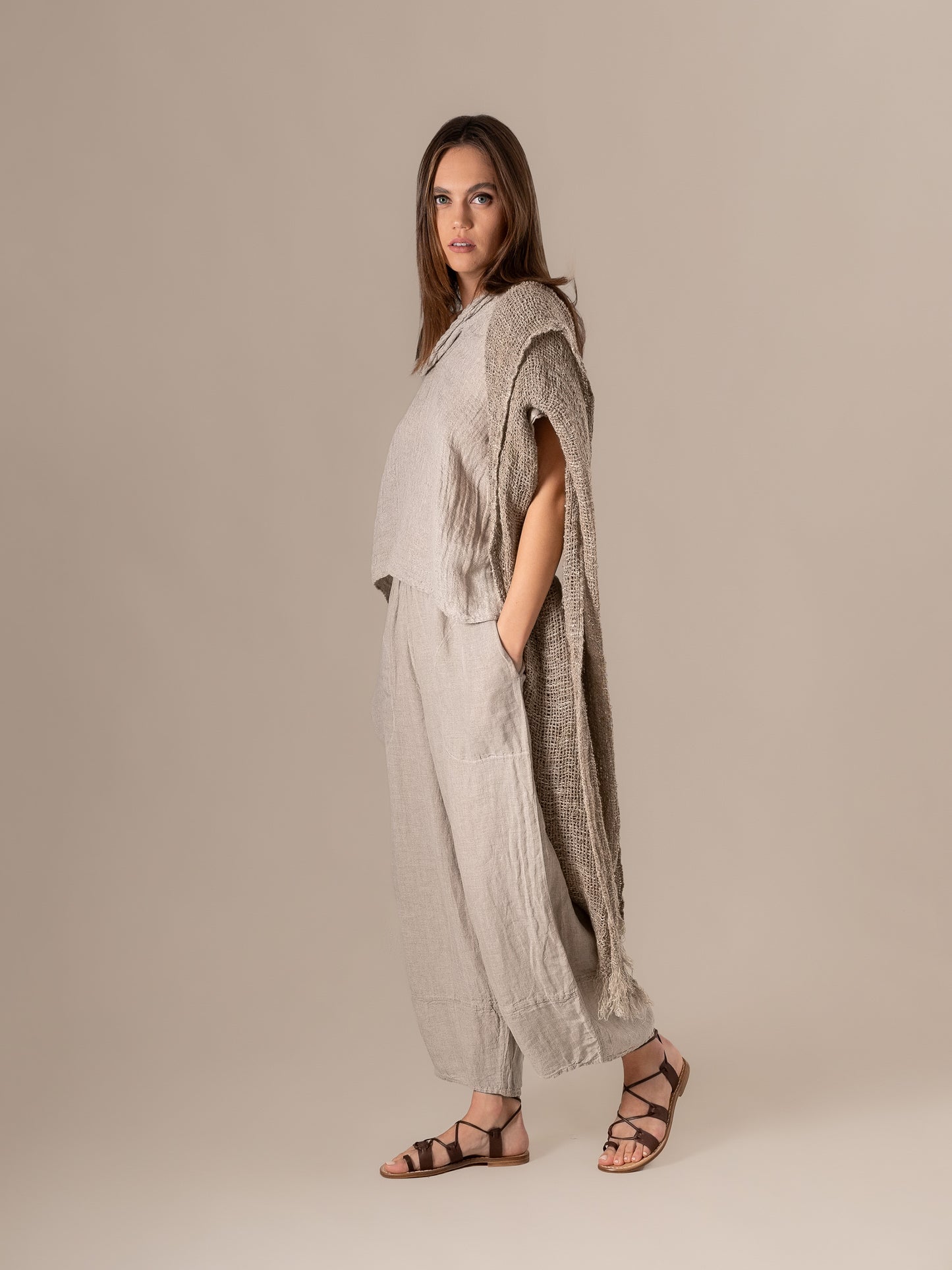 Camicia Gondola Increspato Naturale CAMICIA GONDOLA increspato 12 Bottega Di Brunella 