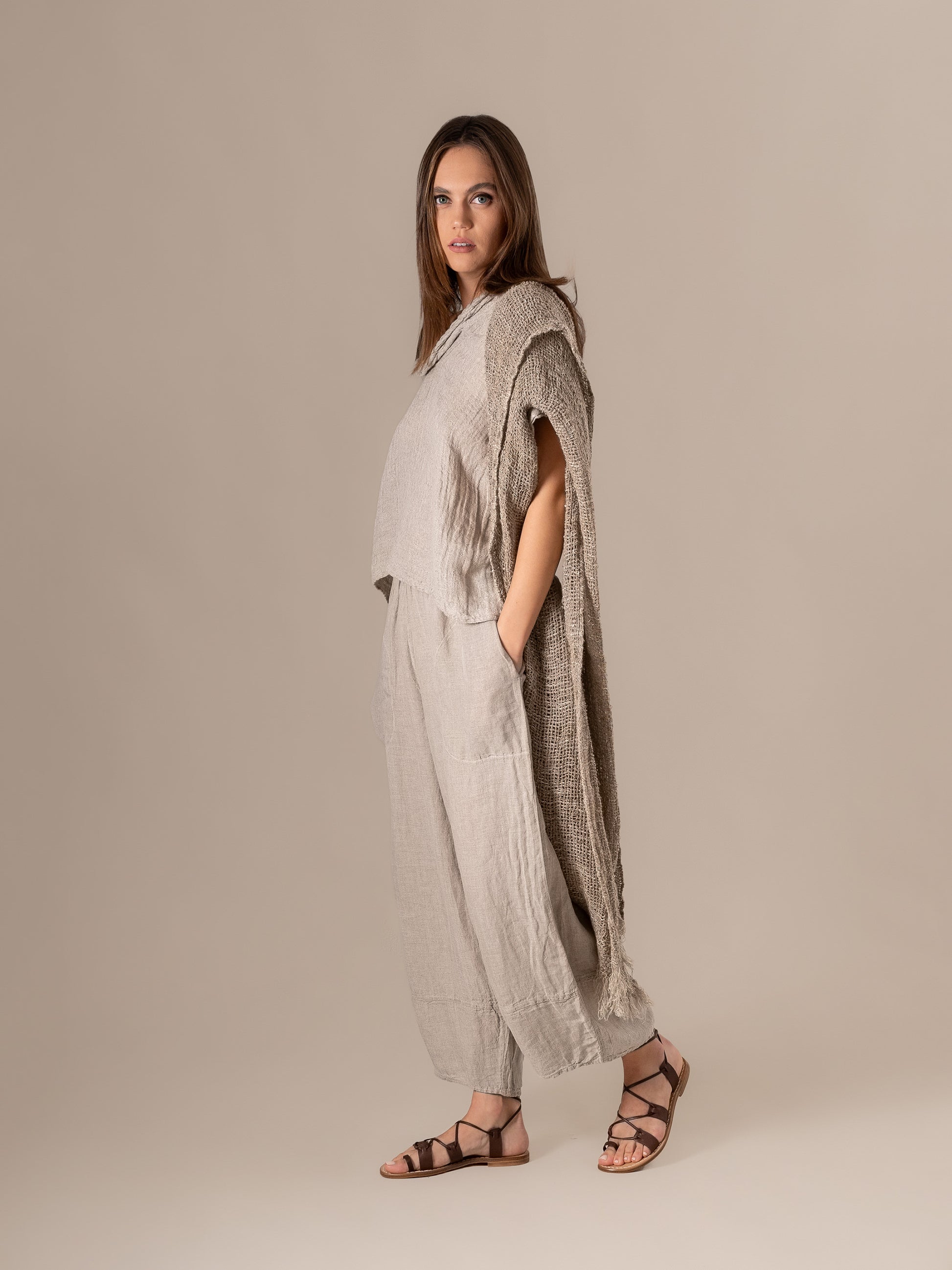 Camicia Gondola Increspato Naturale CAMICIA GONDOLA increspato 12 Bottega Di Brunella 