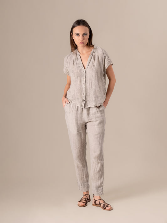 Camicia Primavera Increspato Naturale CAMICIA PRIMAVERA increspato 12 Bottega Di Brunella 