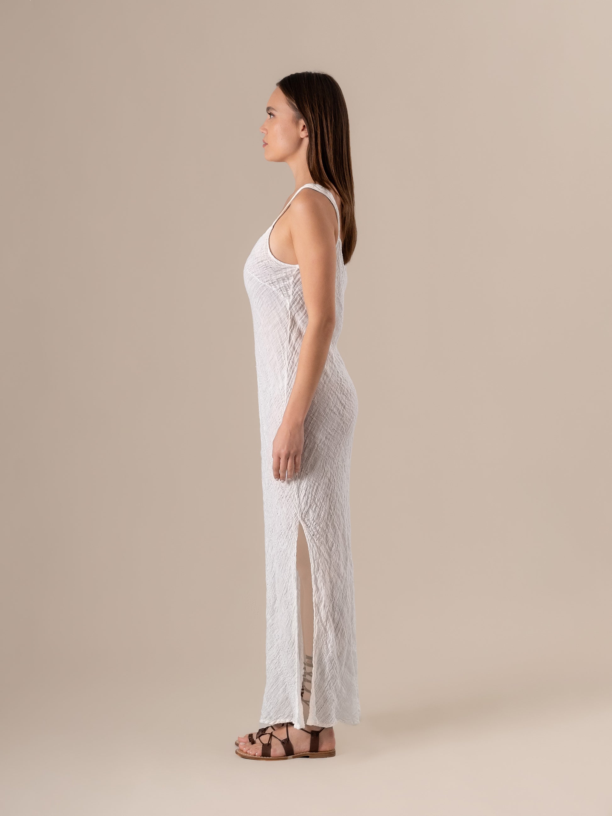 Vestito Sottoveste Maxi Garzata Latte SOTTOVESTE MAXI garzata 33 Bottega Di Brunella 