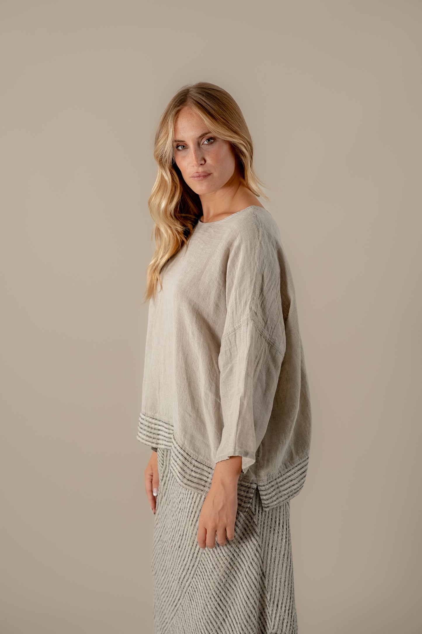 Camicia Assunta Lino Naturale CAMICIA ASSUNTA nilo 12 Bottega Di Brunella 
