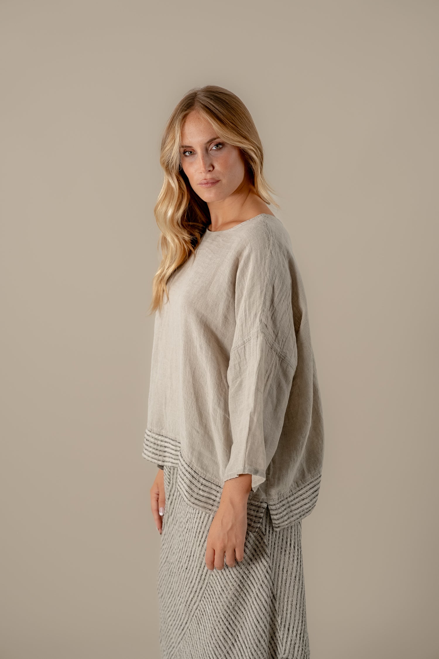 Camicia Assunta Lino Naturale CAMICIA ASSUNTA nilo 12 Bottega Di Brunella 