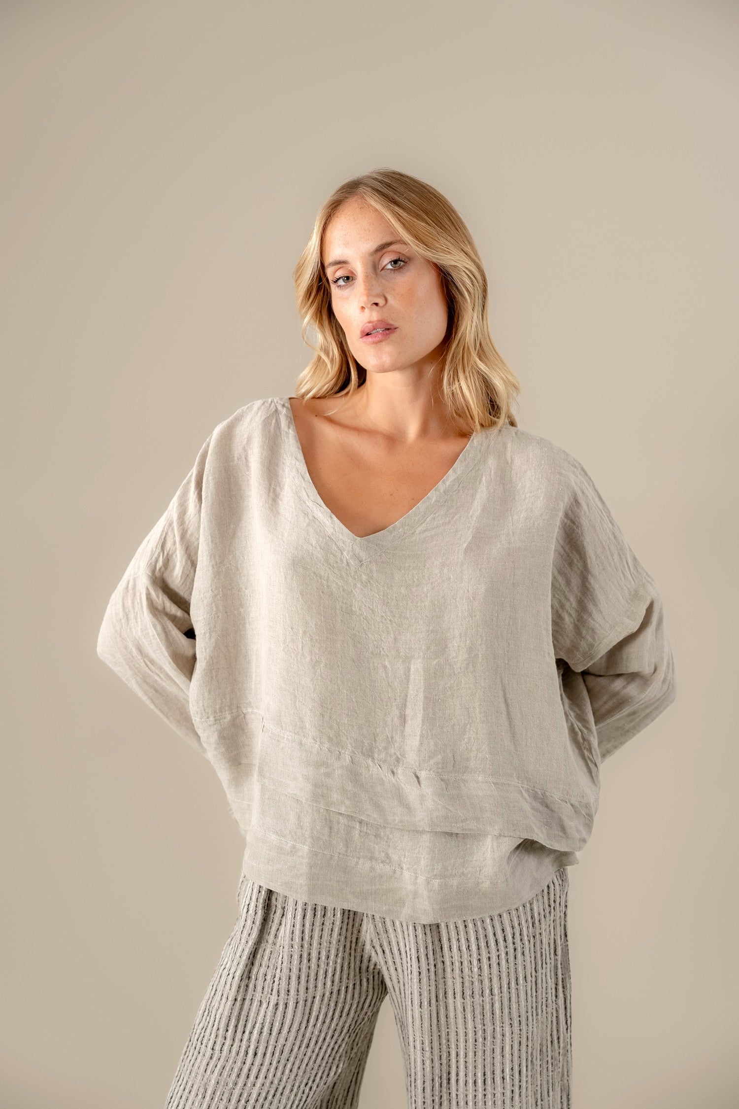 Camicia Iside Battista Naturale CAMICIA ISIDE battista 12 Bottega Di Brunella 
