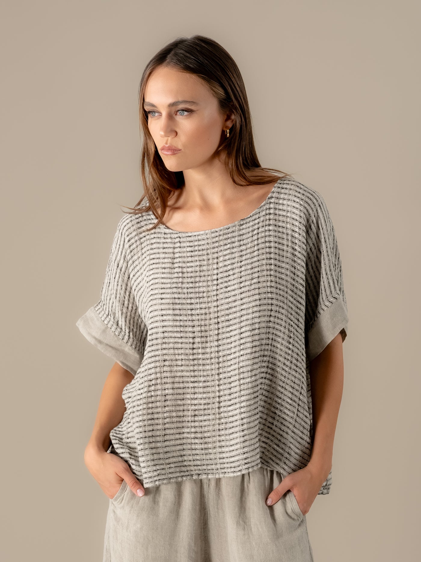 Camicia Minosse Nilo Naturale CAMICIA MINOSSE nilo 12 Bottega Di Brunella 