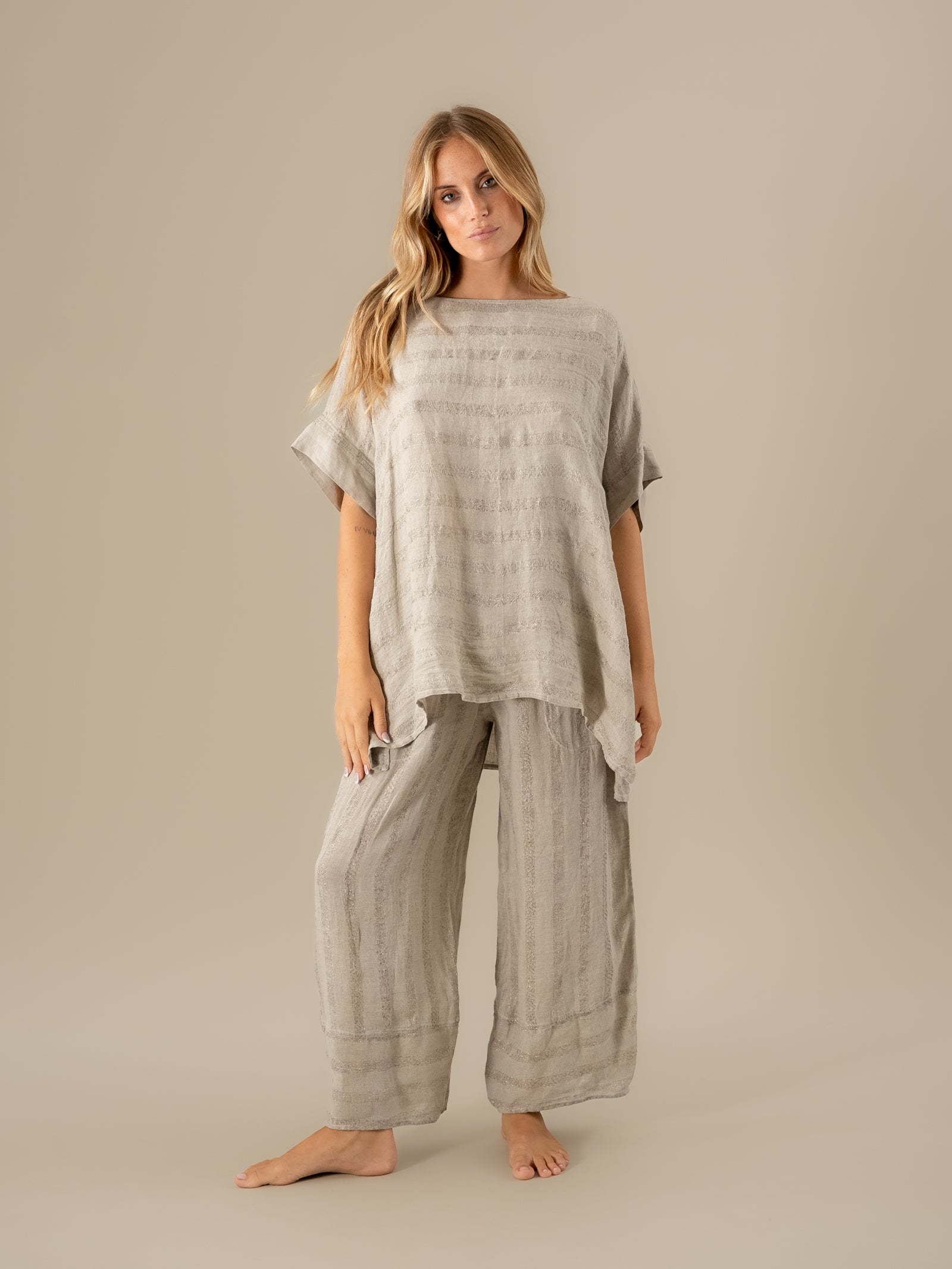 Camicia Pneuma Riga Luxor Naturale CAMICIA PNEUMA riga luxor 12 Bottega Di Brunella 