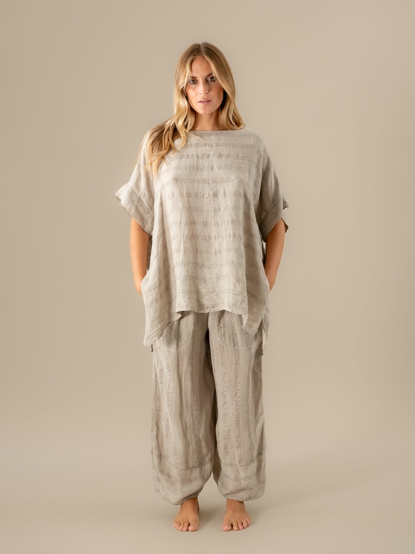 Camicia Pneuma Riga Luxor Naturale CAMICIA PNEUMA riga luxor 12 Bottega Di Brunella 