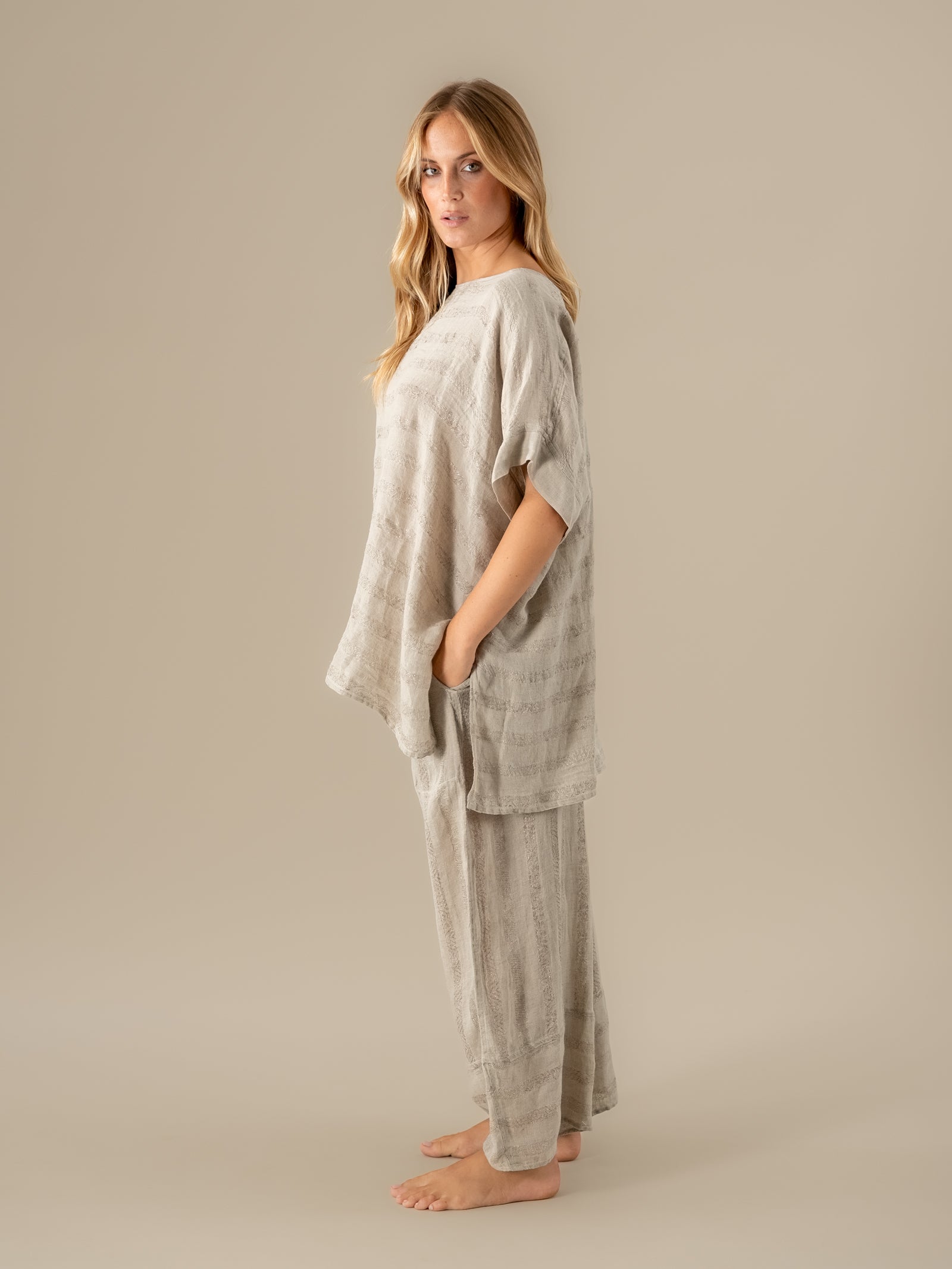 Camicia Pneuma Riga Luxor Naturale CAMICIA PNEUMA riga luxor 12 Bottega Di Brunella 
