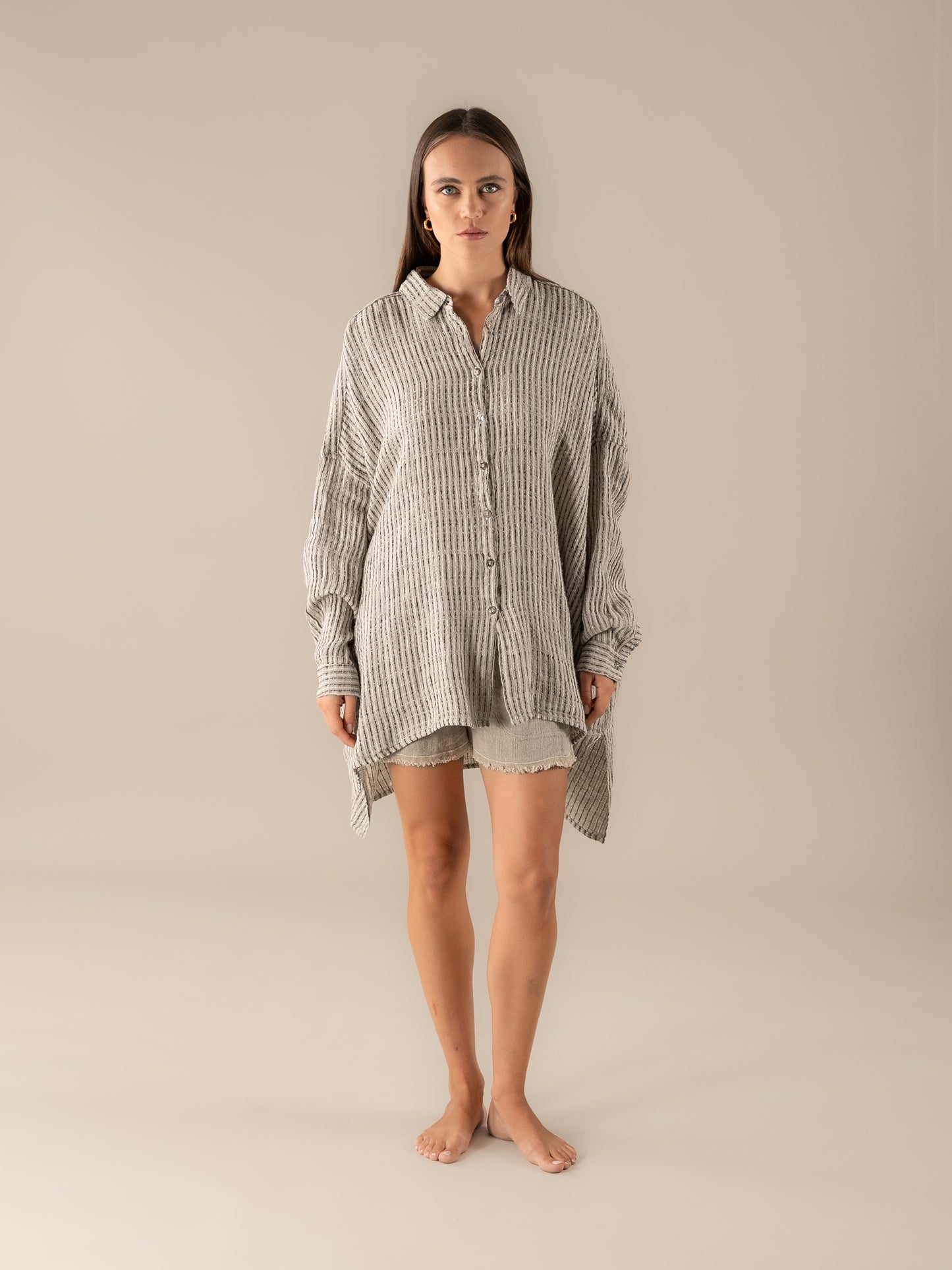 Camicia Riccione Nilo Naturale CAMICIA RICCIONE nilo 12 Bottega Di Brunella 