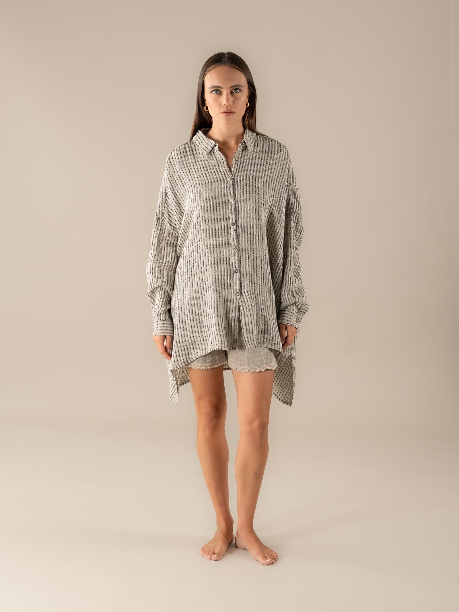Camicia Riccione Nilo Naturale CAMICIA RICCIONE nilo 12 Bottega Di Brunella 
