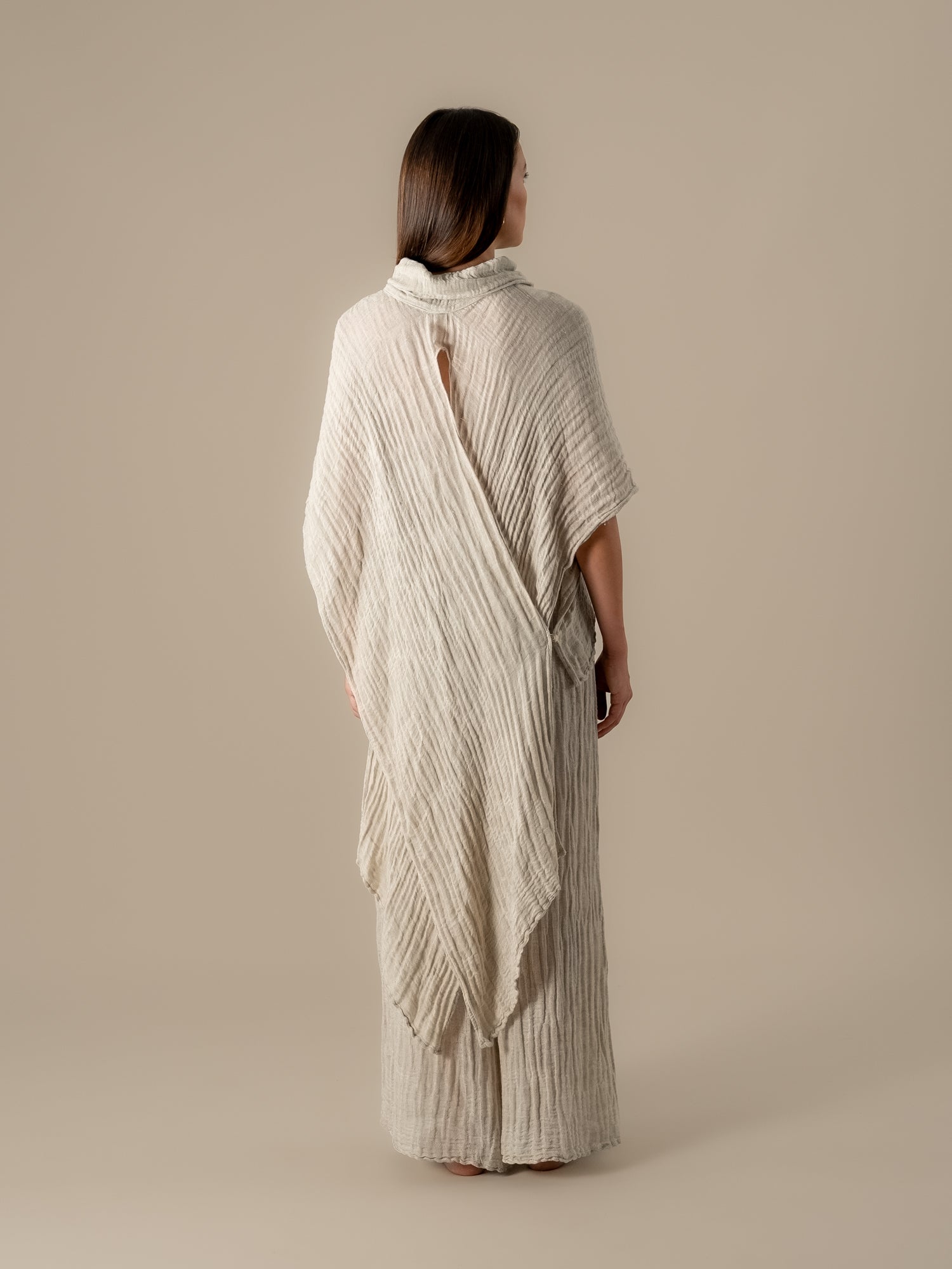 Poncho Scriba Cairo Naturale PONCHO SCRIBA cairo 12 Bottega Di Brunella 