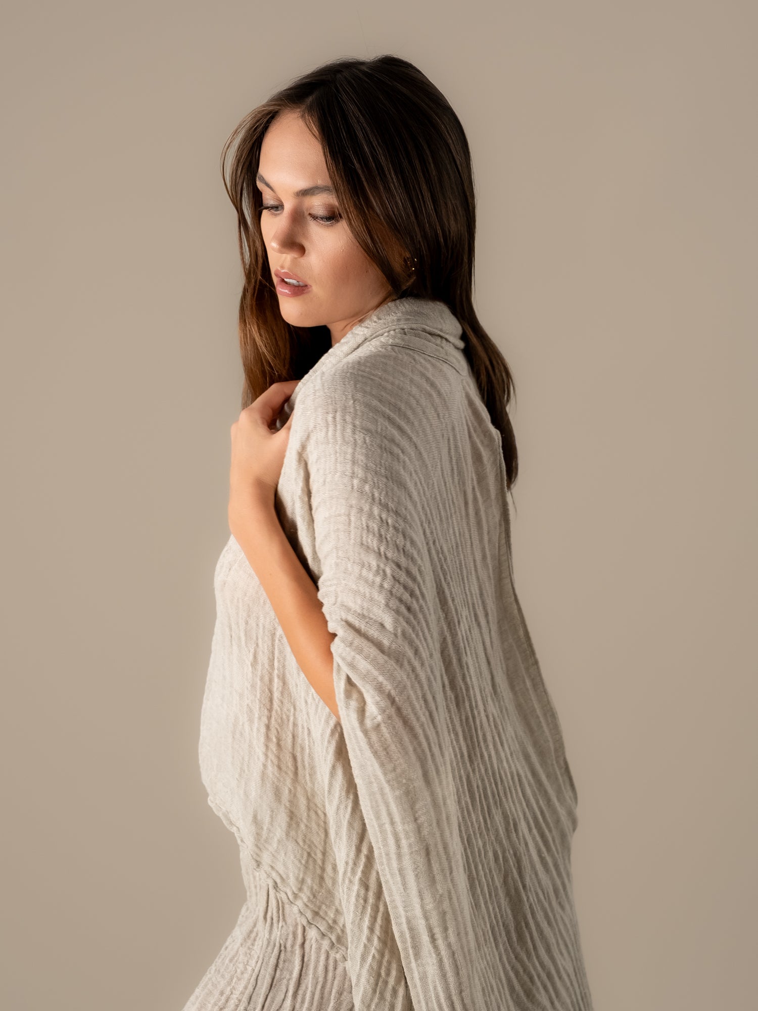 Poncho Scriba Cairo Naturale PONCHO SCRIBA cairo 12 Bottega Di Brunella 