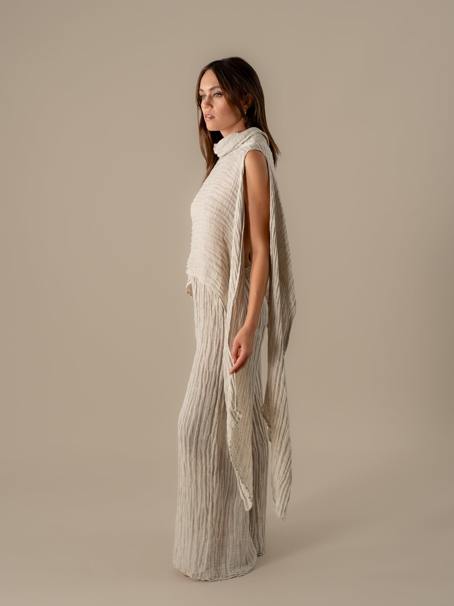 Poncho Scriba Cairo Naturale PONCHO SCRIBA cairo 12 Bottega Di Brunella 