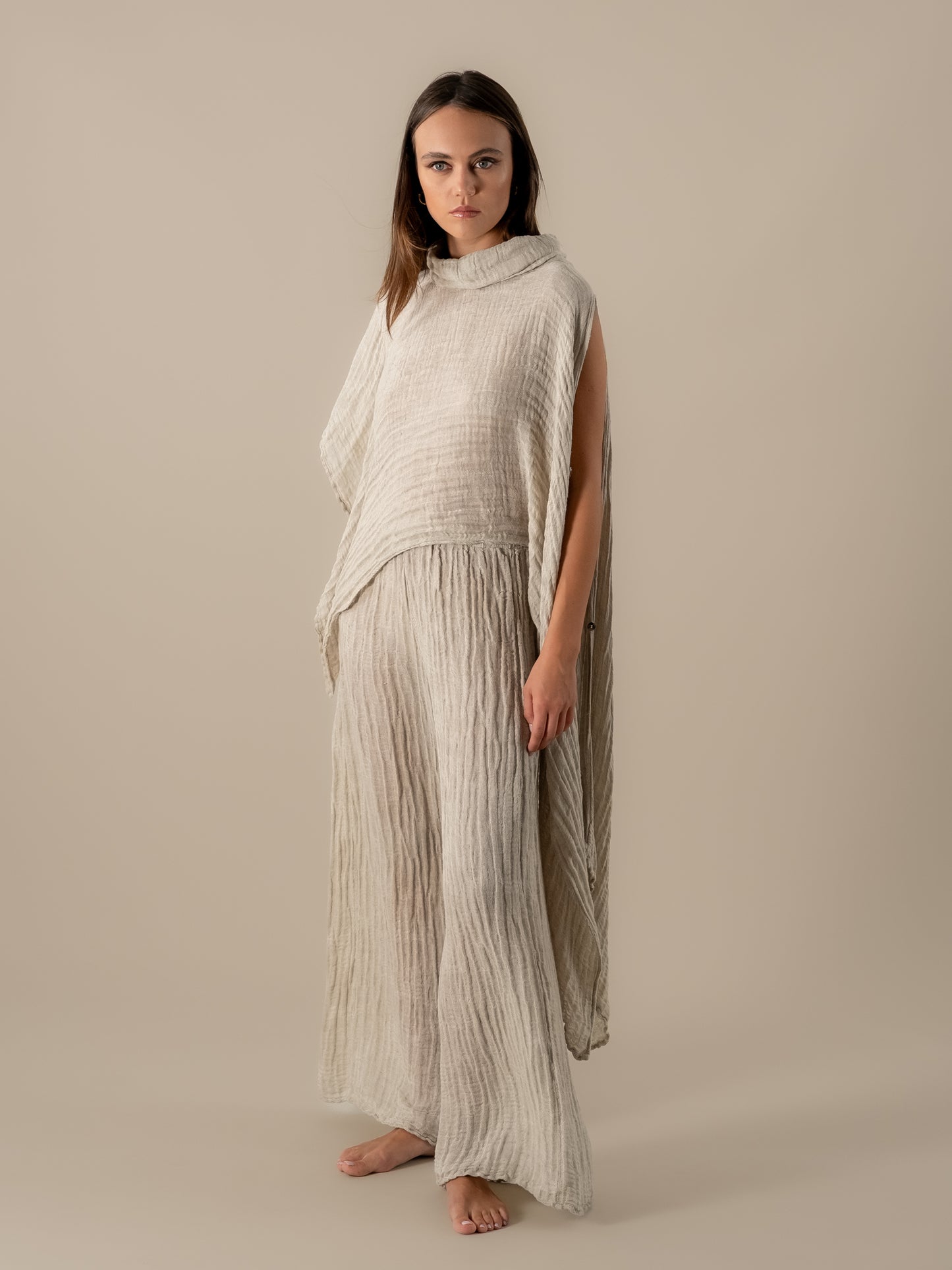 Poncho Scriba Cairo Naturale PONCHO SCRIBA cairo 12 Bottega Di Brunella 