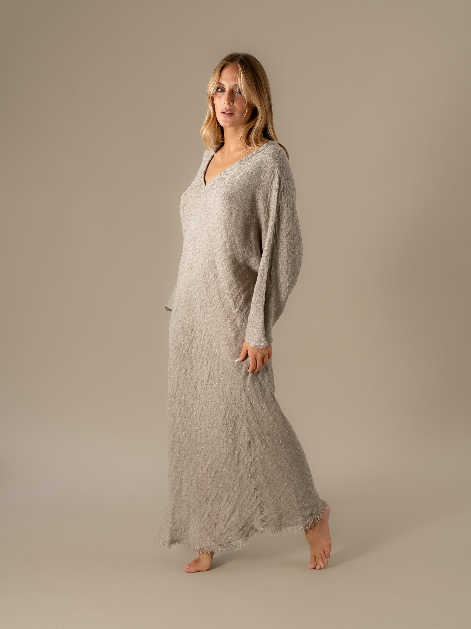 Vestito Damla Tela Luxor Naturale VESTITO DAMLA tela luxor 12 Bottega Di Brunella 