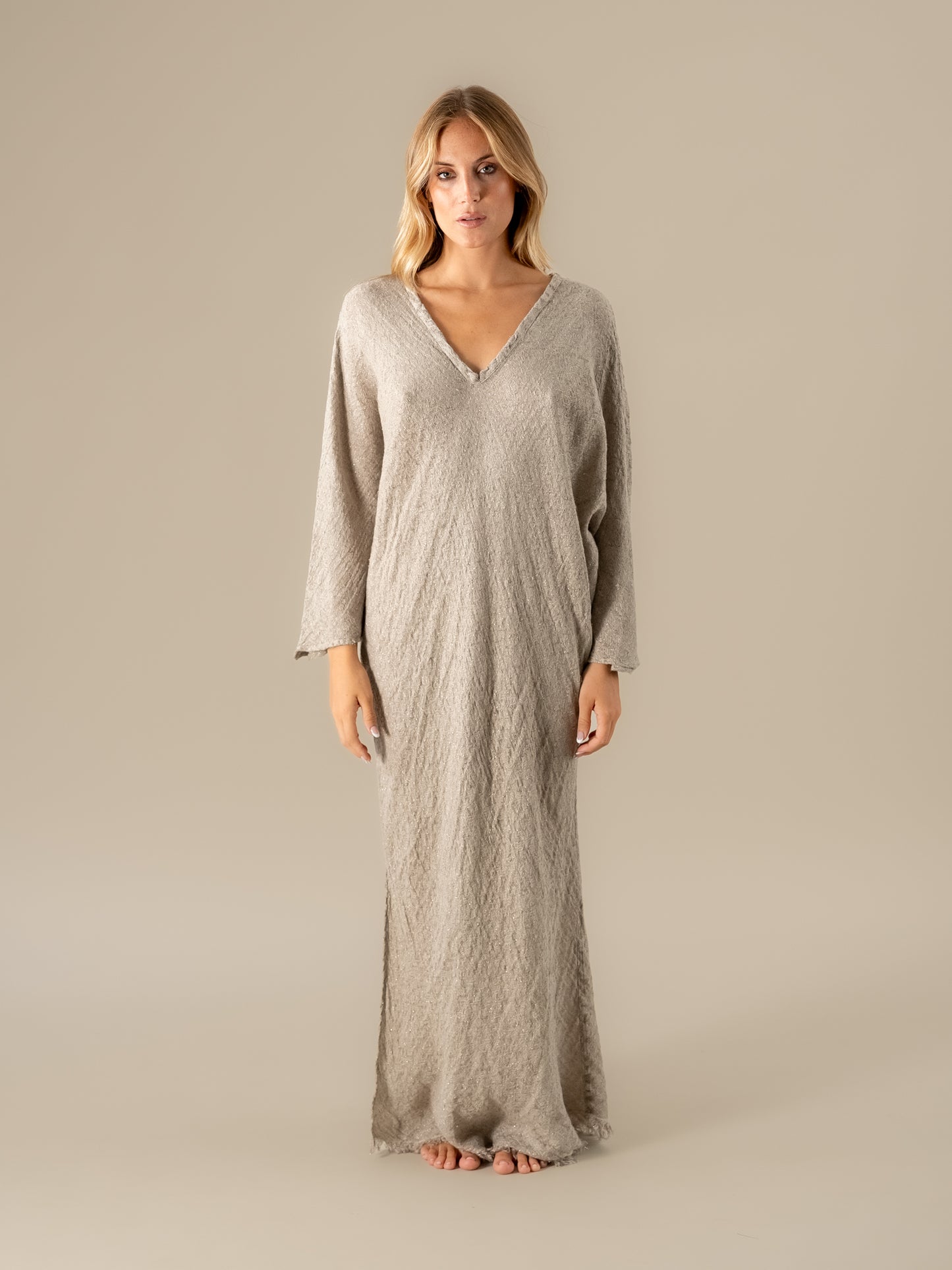 Vestito Damla Tela Luxor Naturale VESTITO DAMLA tela luxor 12 Bottega Di Brunella 