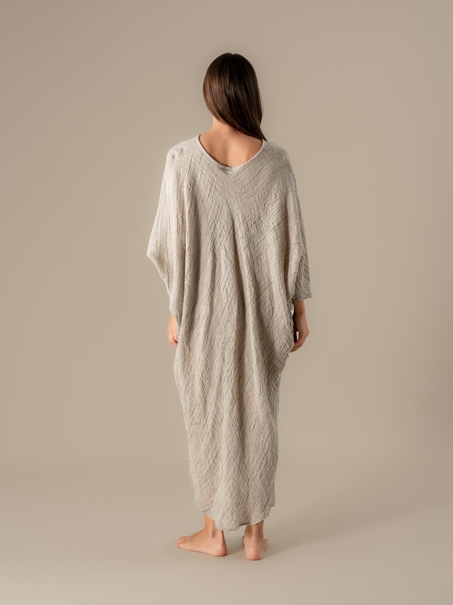 Vestito Fausta Garza Egitto Naturale VESTITO FAUSTA garza egitto 12 Bottega Di Brunella 