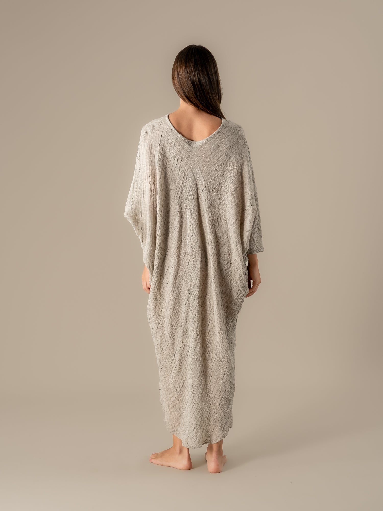 Vestito Fausta Garza Egitto Naturale VESTITO FAUSTA garza egitto 12 Bottega Di Brunella 