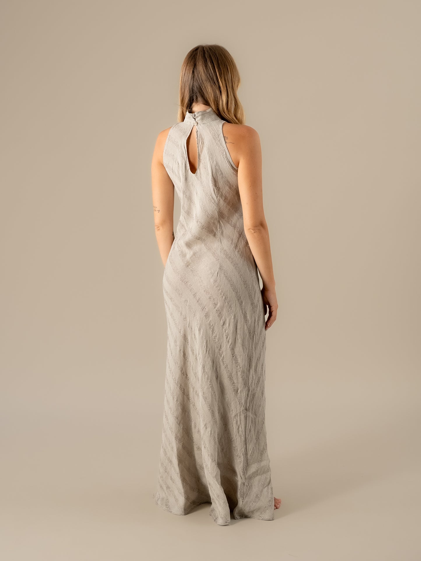 Vestito Rosetta Riga Luxor Naturale VESTITO ROSETTA riga luxor 12 Bottega Di Brunella 