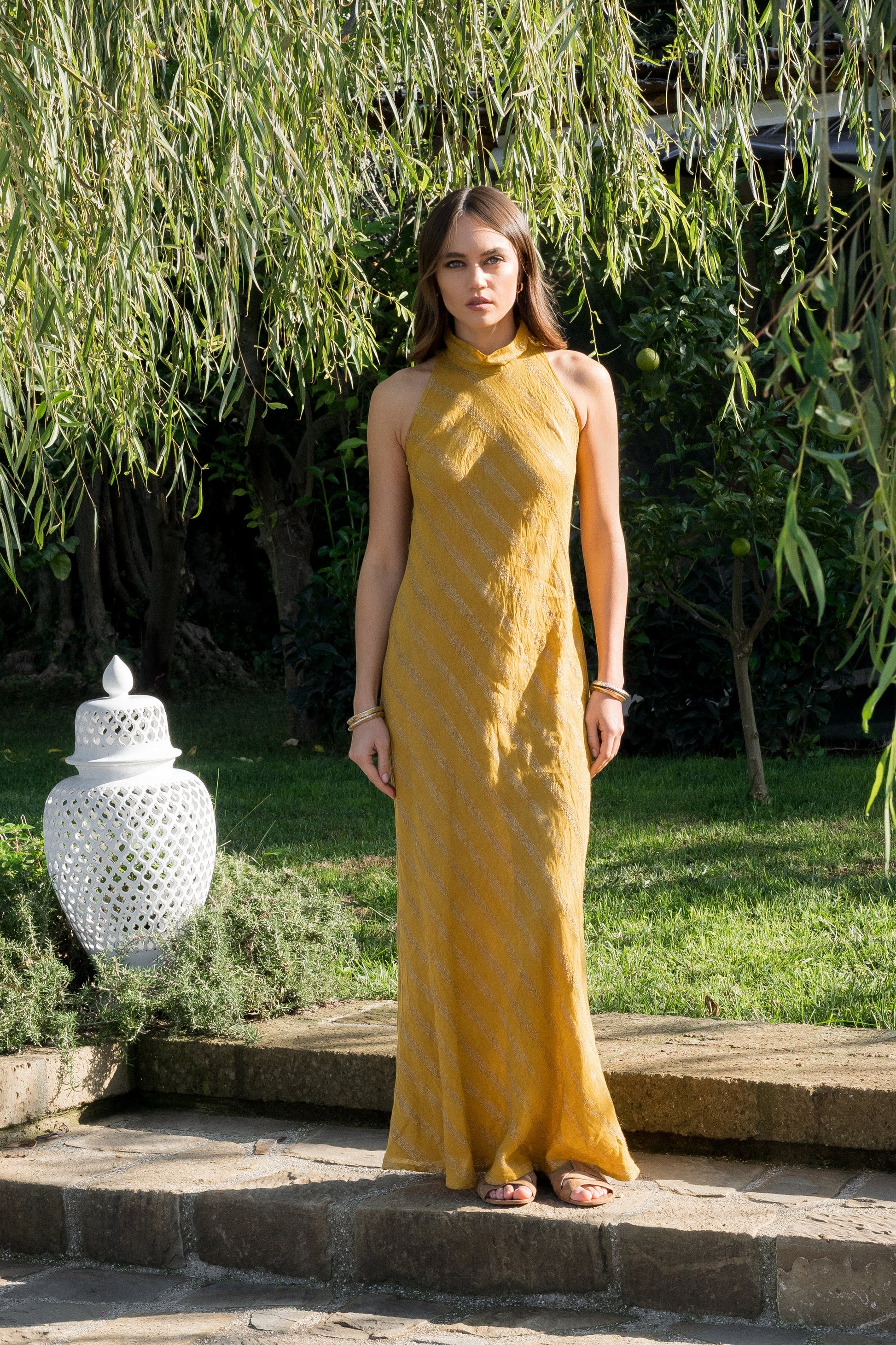 Vestito Rosetta Riga Luxor Gold VESTITO ROSETTA riga luxor 249 Bottega Di Brunella 