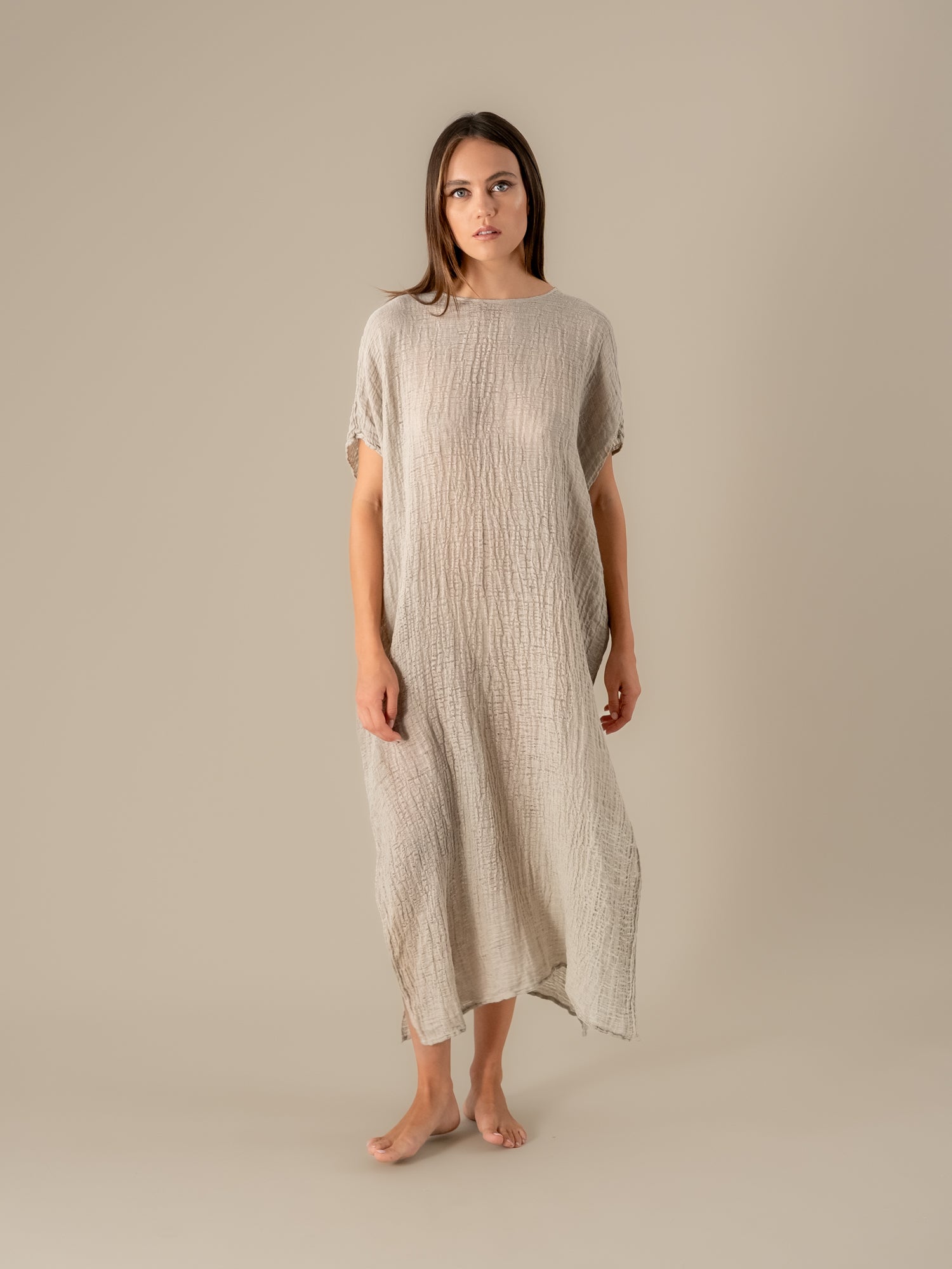 Vestito Sfinge Garzata Naturale VESTITO SFINGE garzata 12 Bottega Di Brunella 