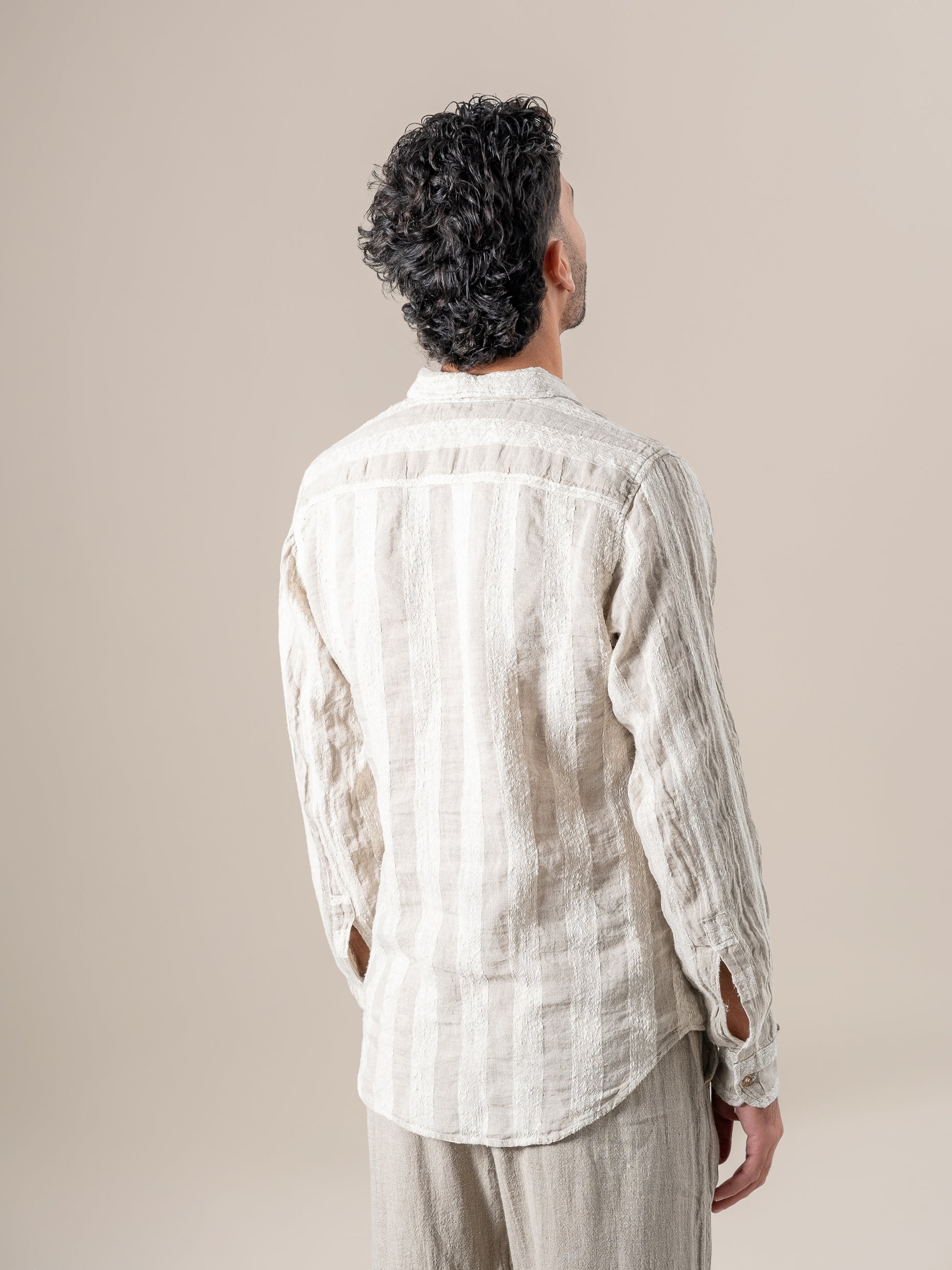Camicia Franco Riga Jeep Naturale CAMICIA FRANCO  riga jeep 12 Bottega Di Brunella 