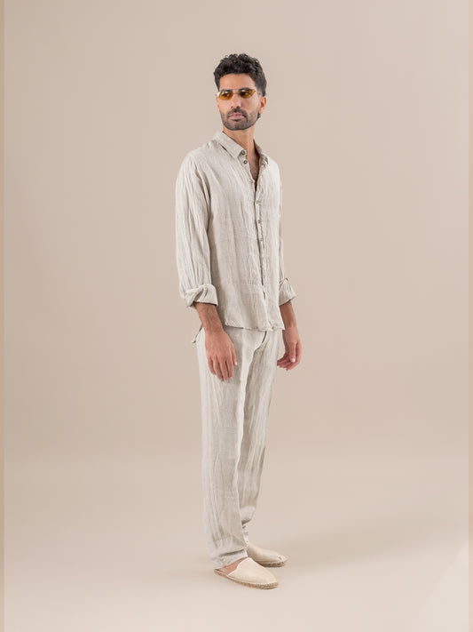 Camicia Franco Battista Naturale CAMICIA FRANCO battista 12 Bottega Di Brunella 