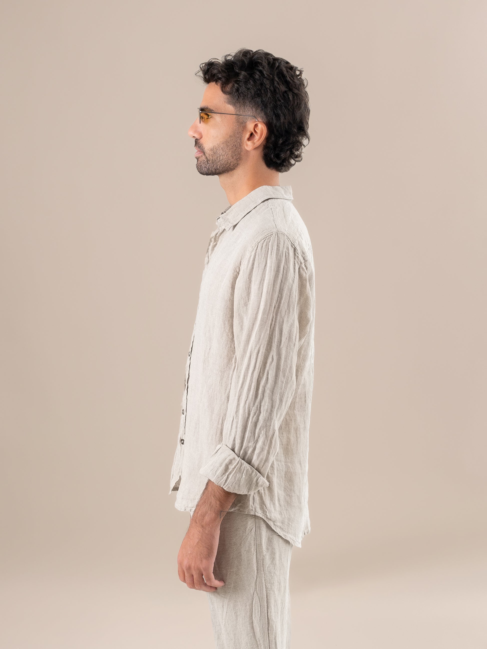 Camicia Franco Battista Naturale CAMICIA FRANCO battista 12 Bottega Di Brunella 